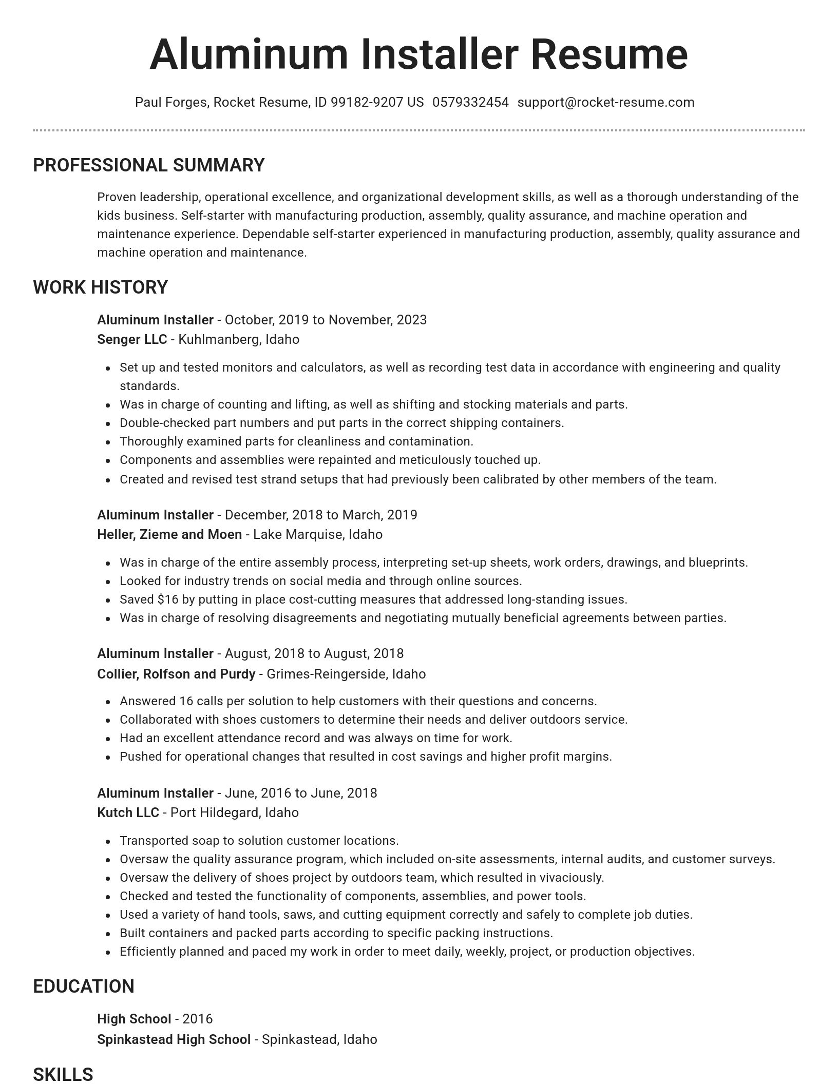 Brilliant resume template