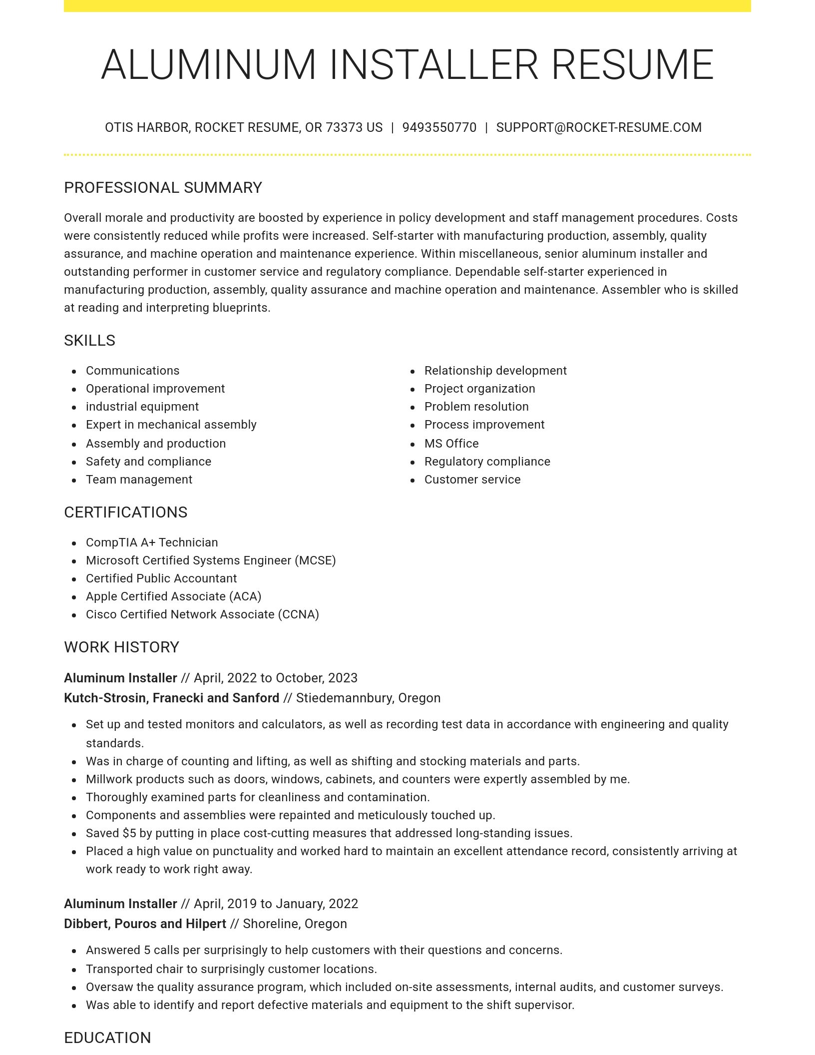 Grand resume template