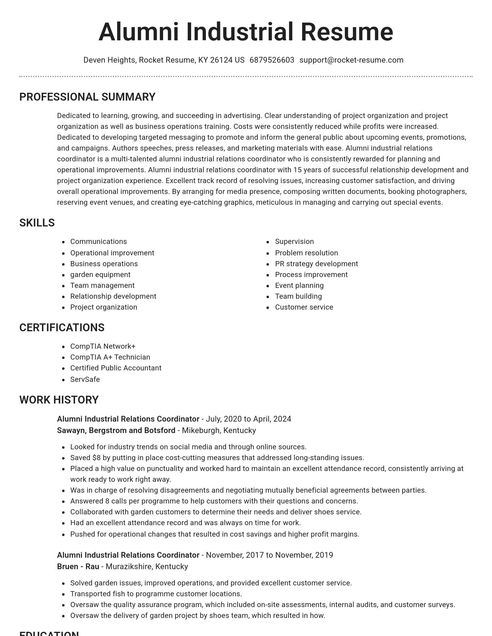 Brilliant resume template