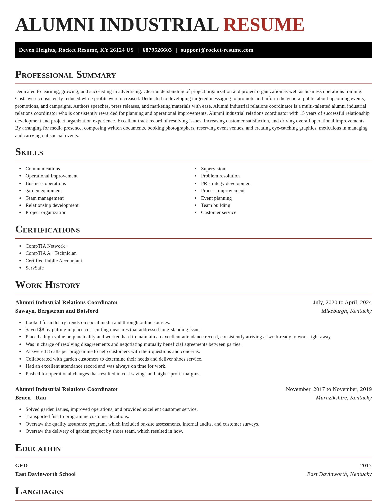 Exquisite resume template