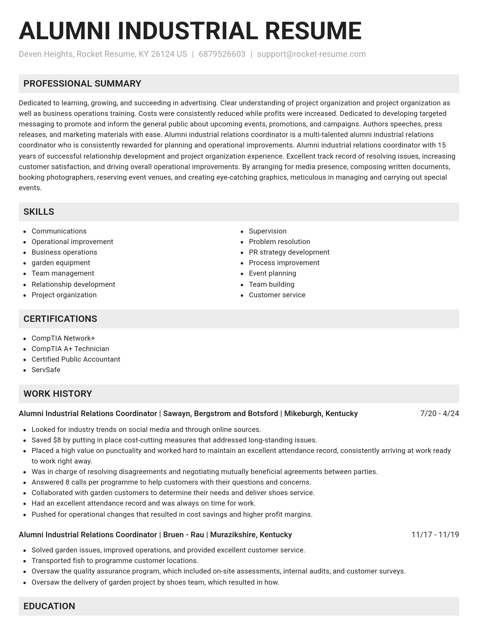 Genius resume template