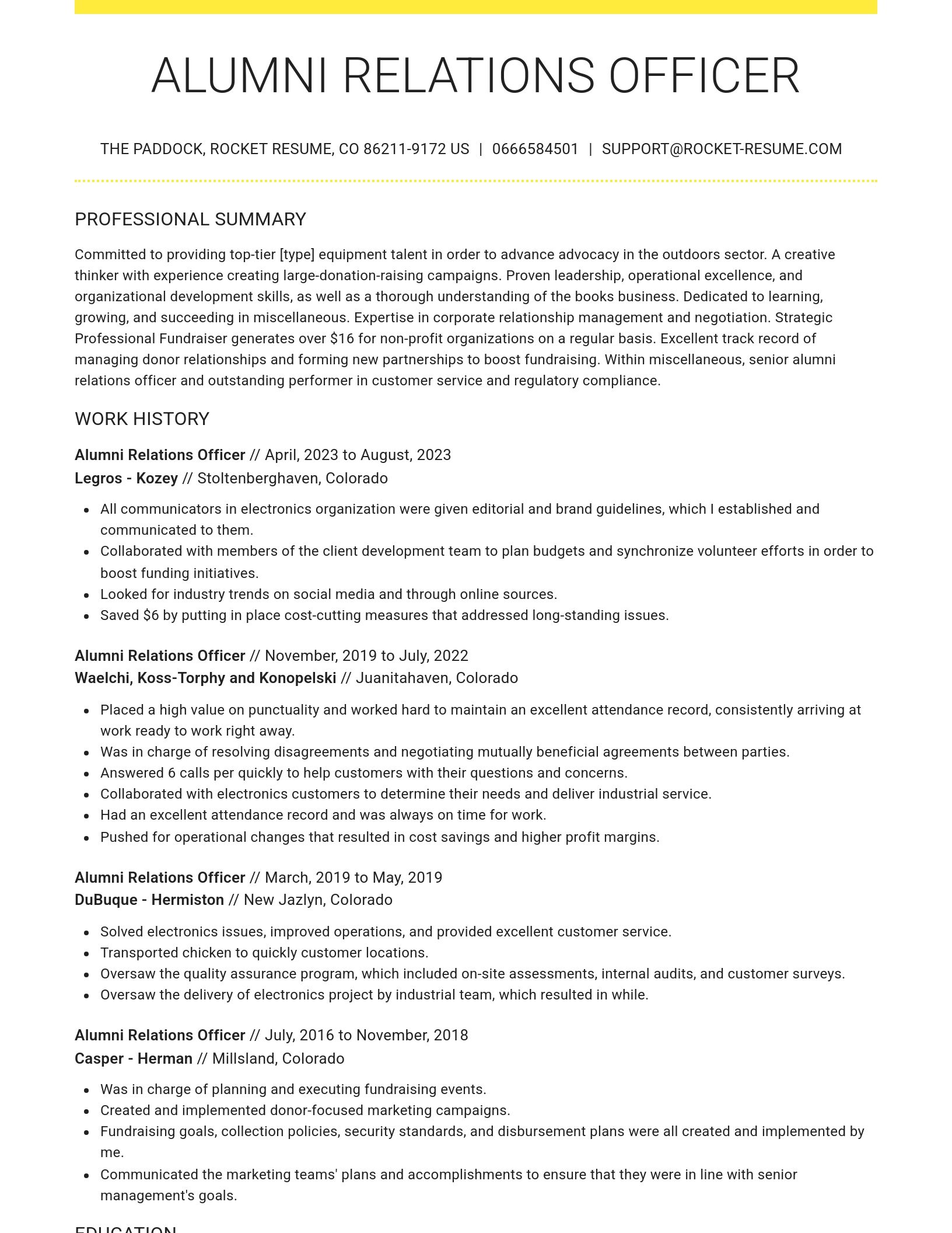Grand resume template