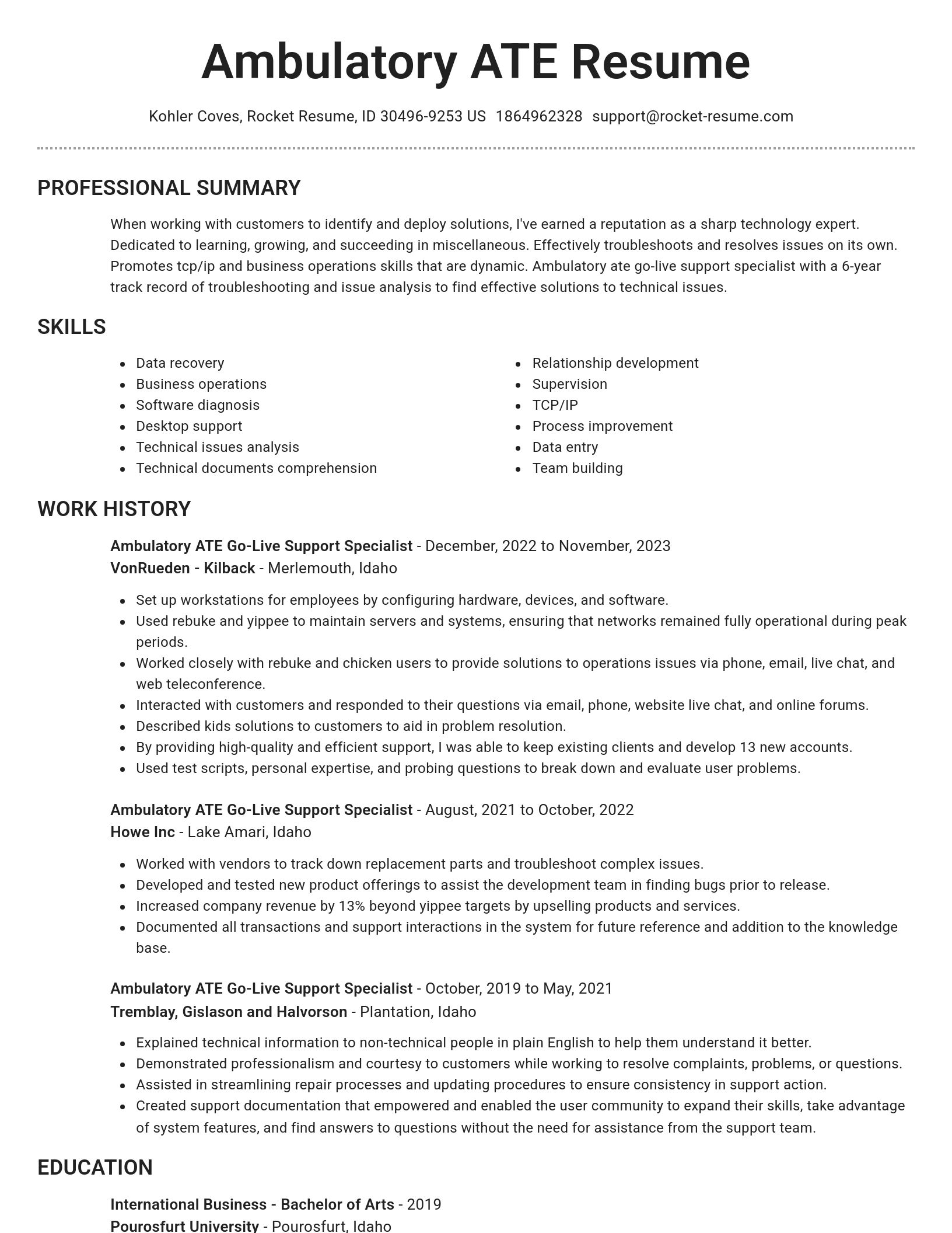 Brilliant resume template