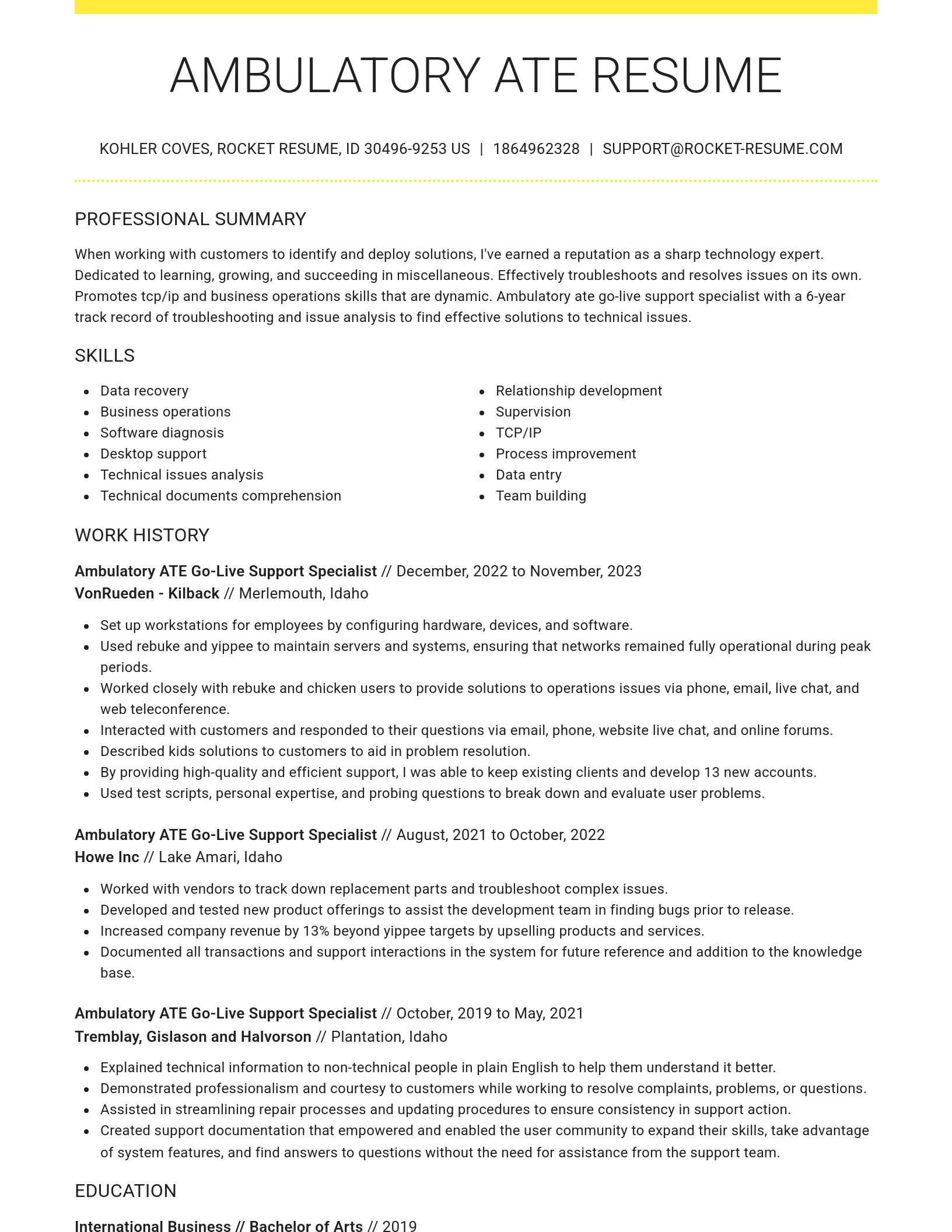 Grand resume template
