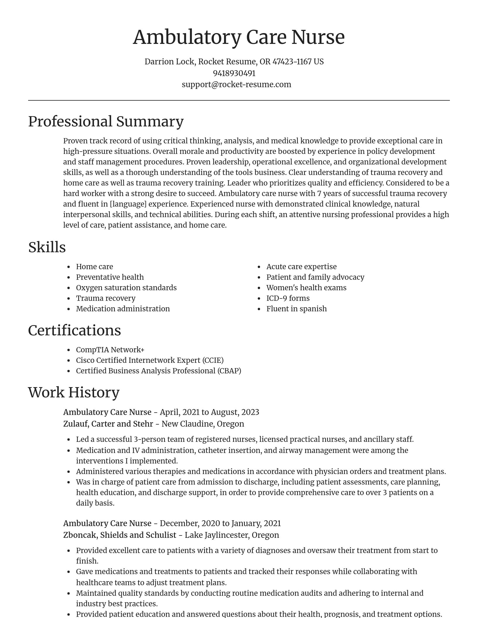 Focal Point resume template