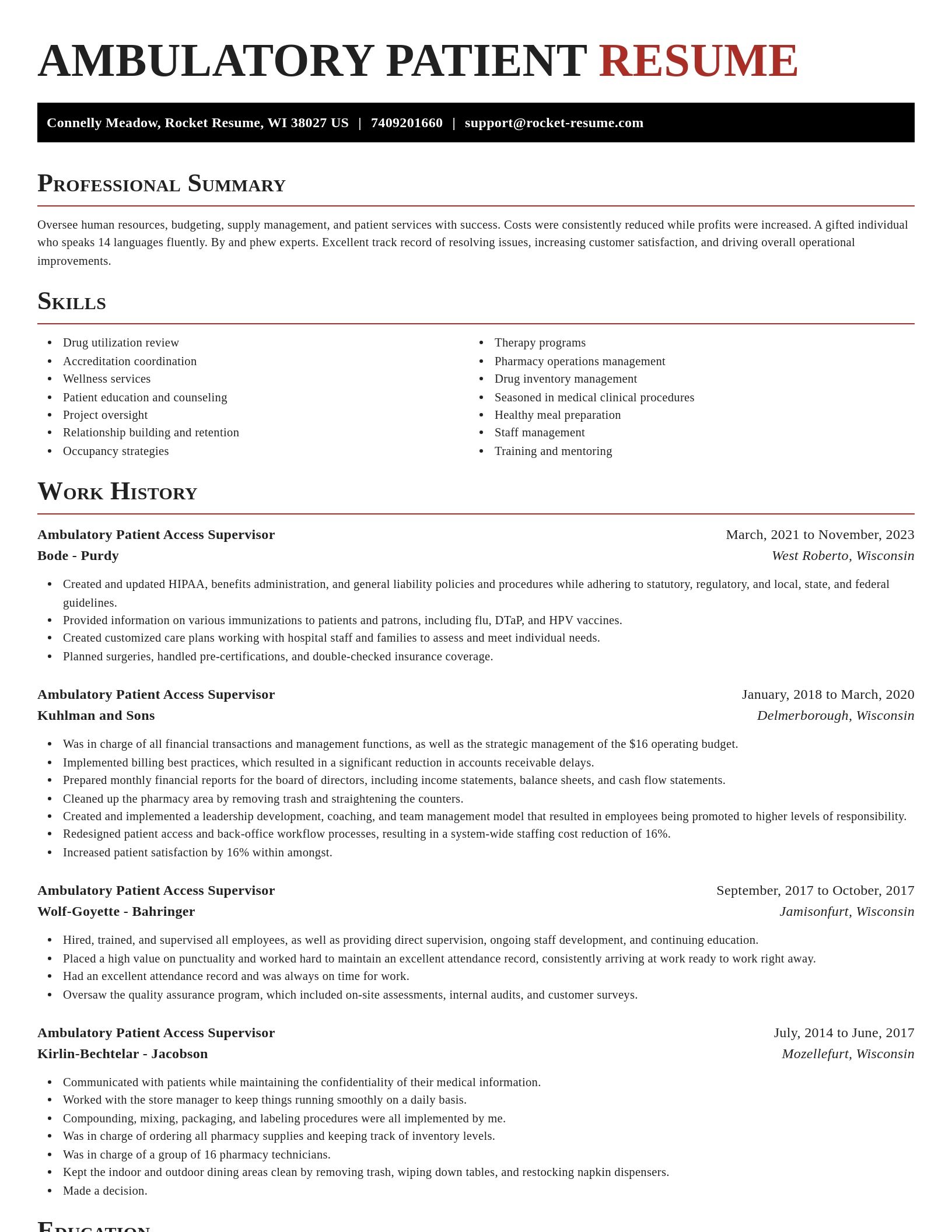 Exquisite resume template