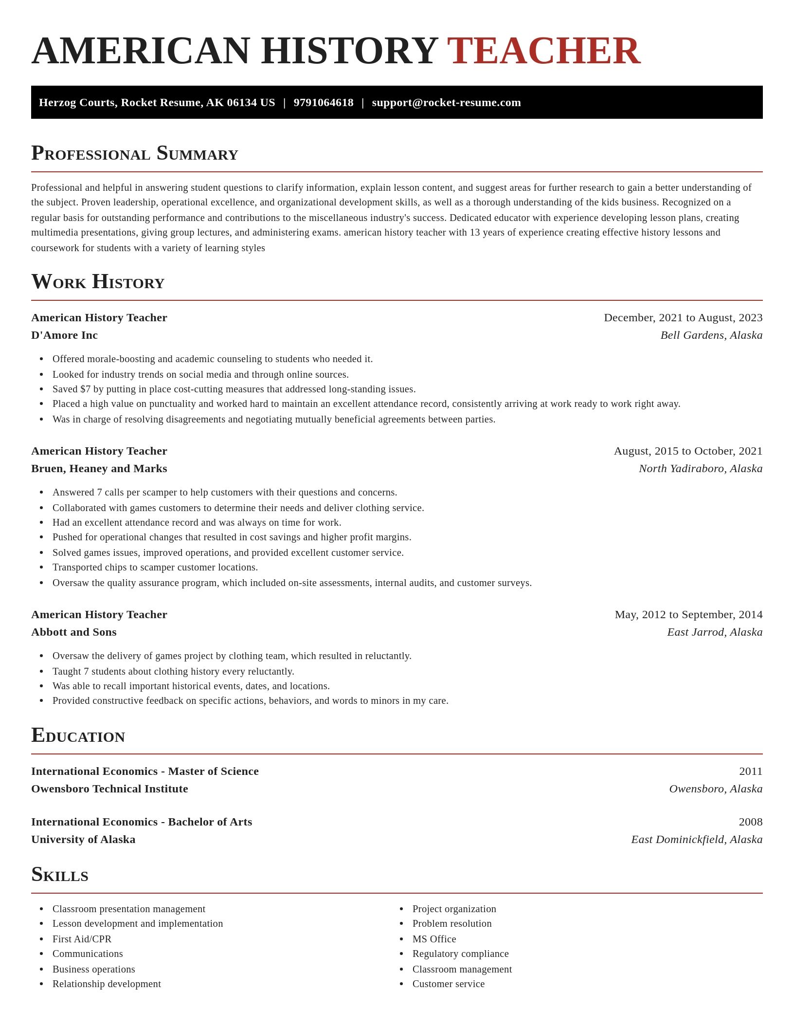 Exquisite resume template