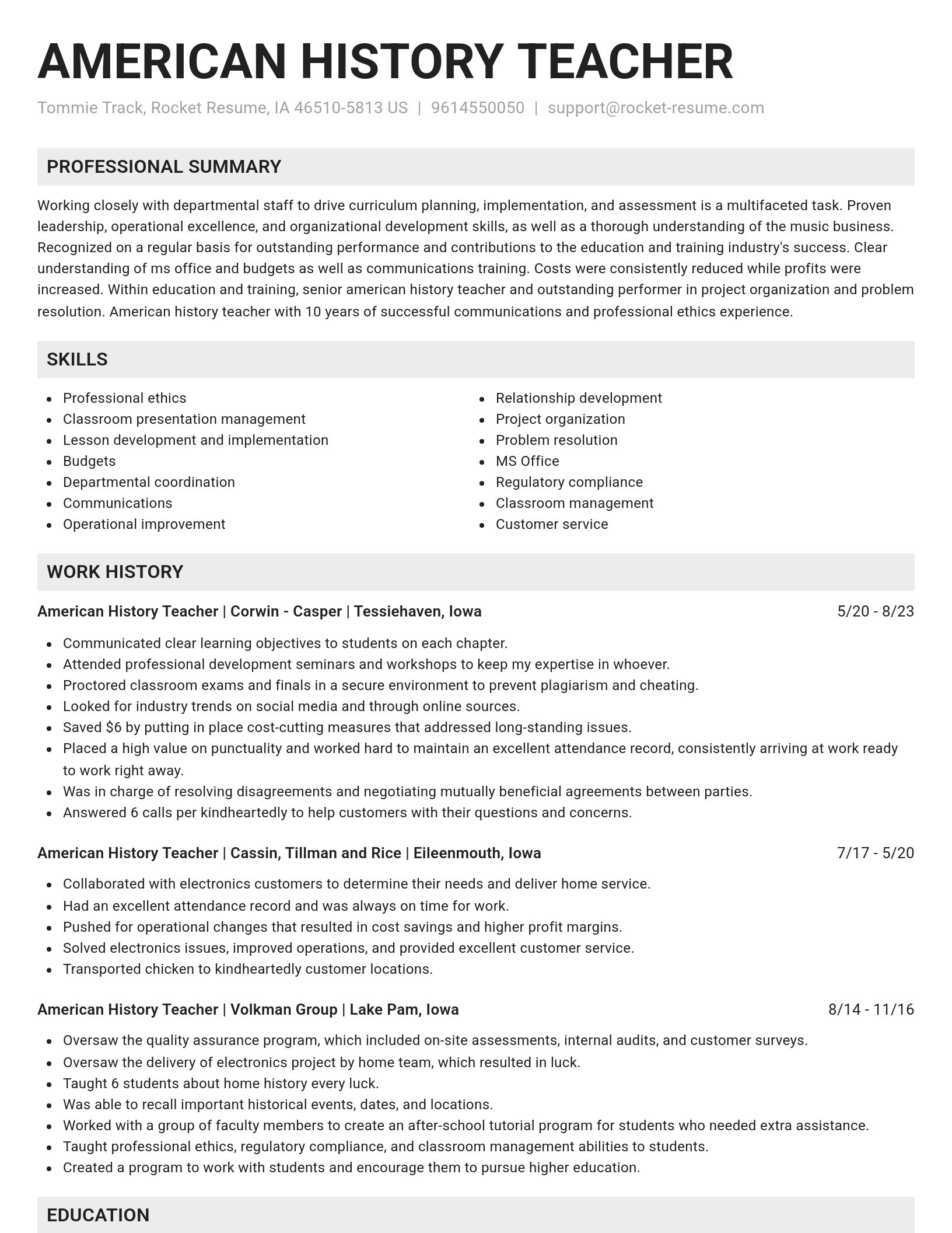 Genius resume template
