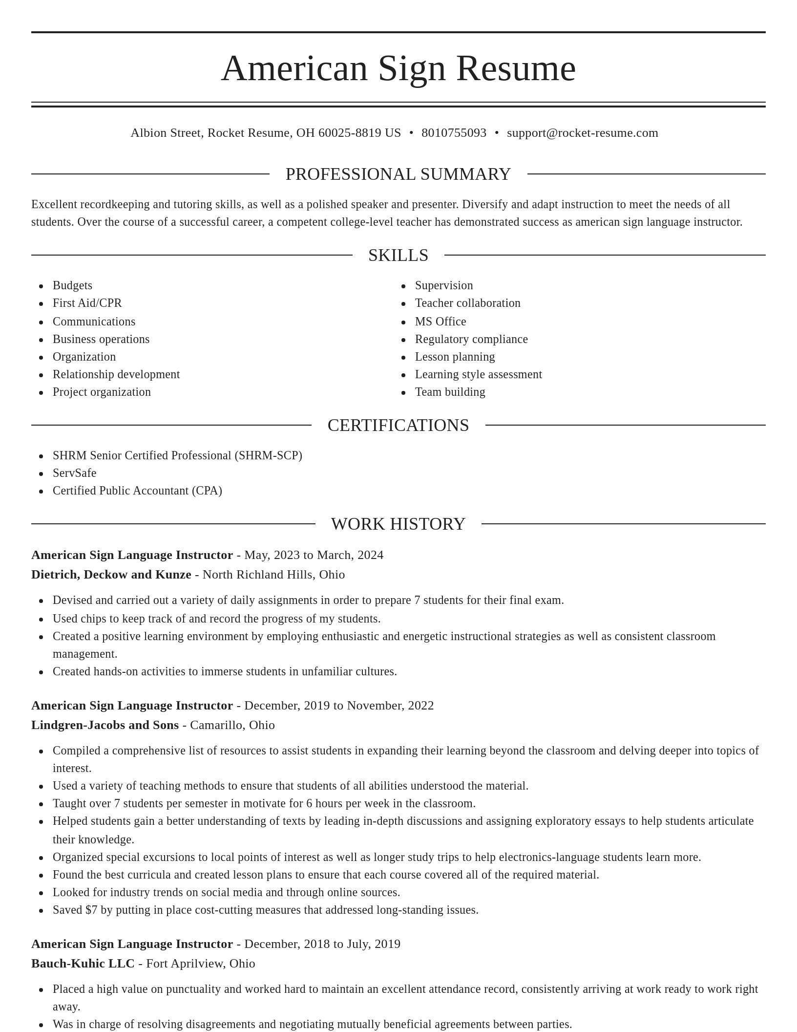 Elegant resume template