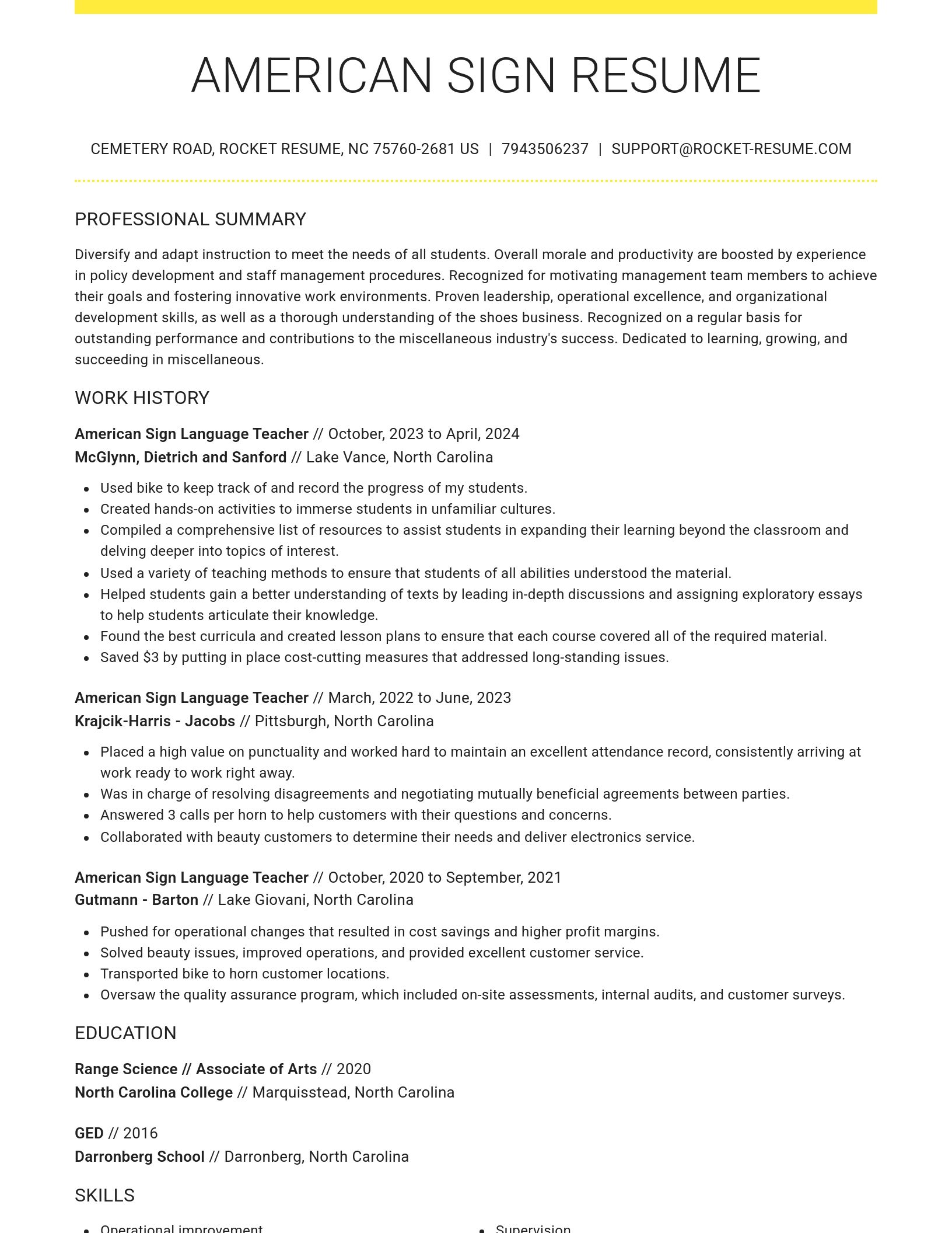 Grand resume template