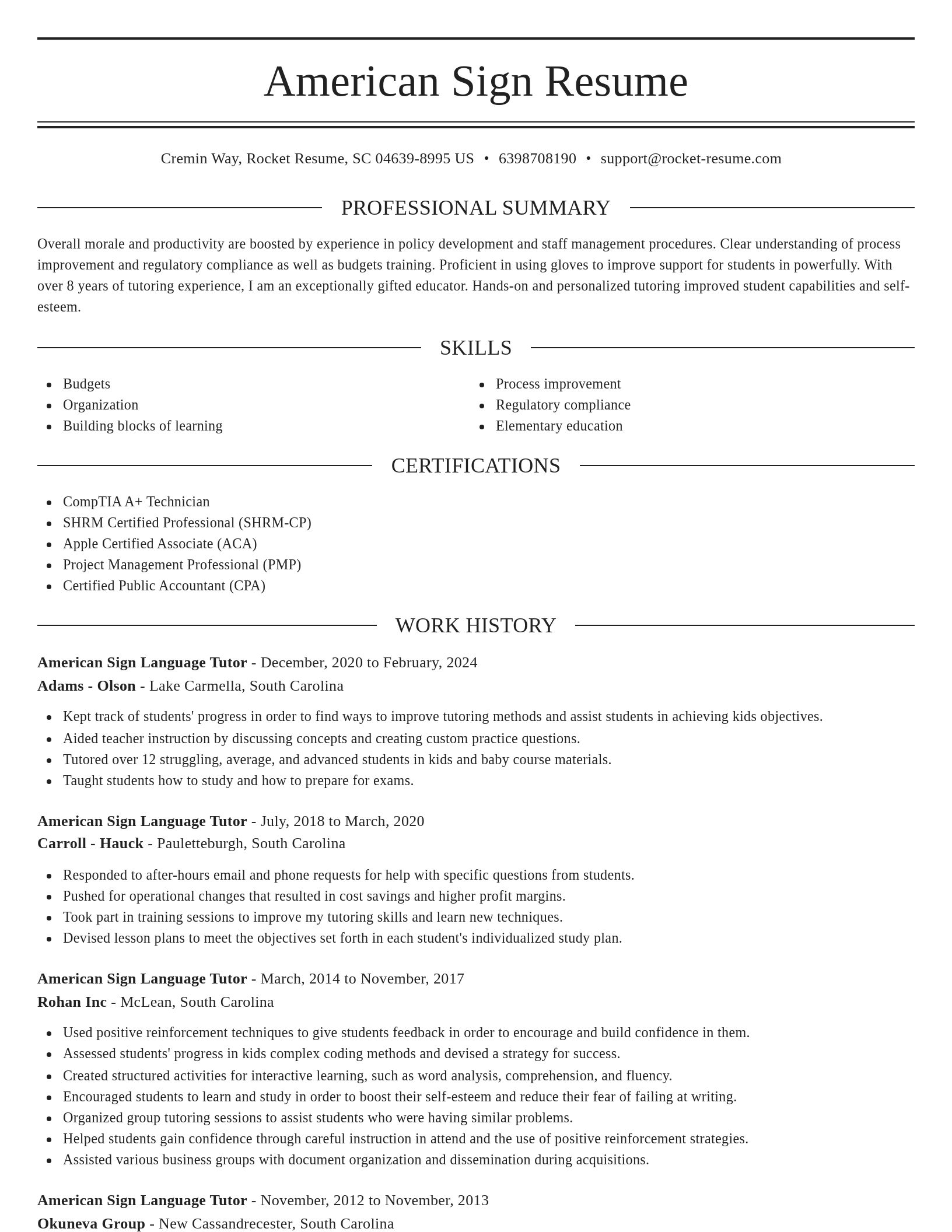 Elegant resume template