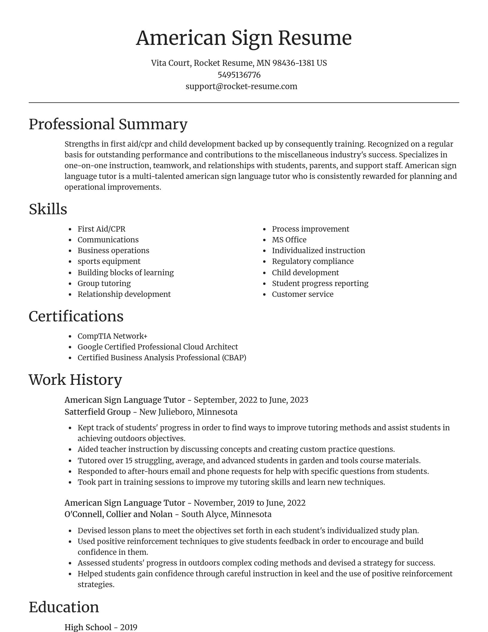 Focal Point resume template