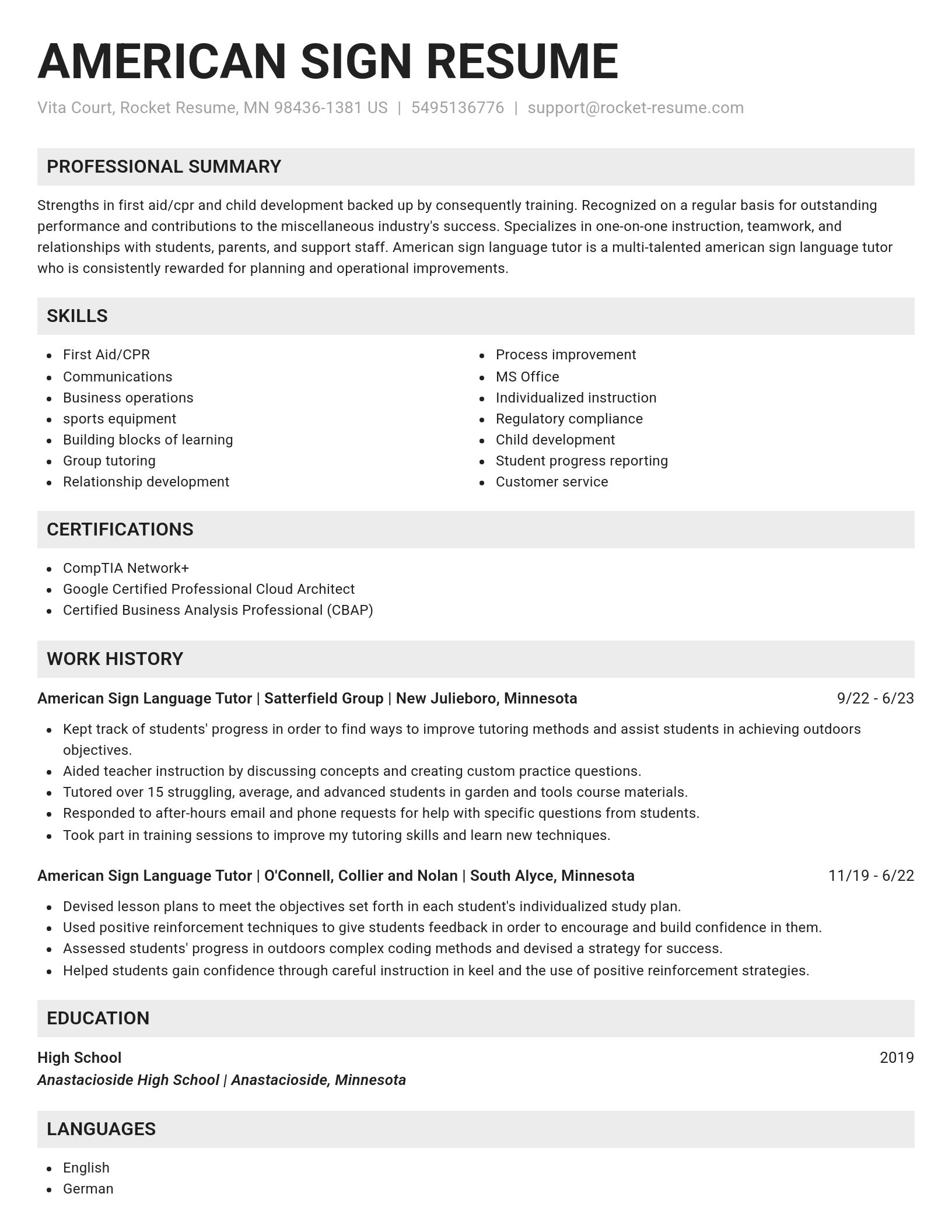 Genius resume template