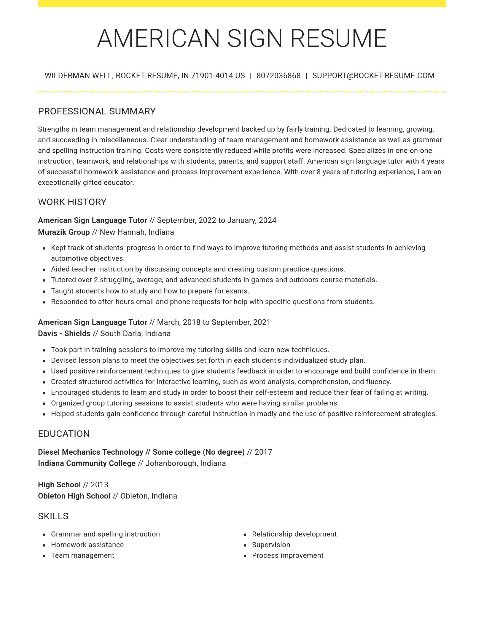 Grand resume template