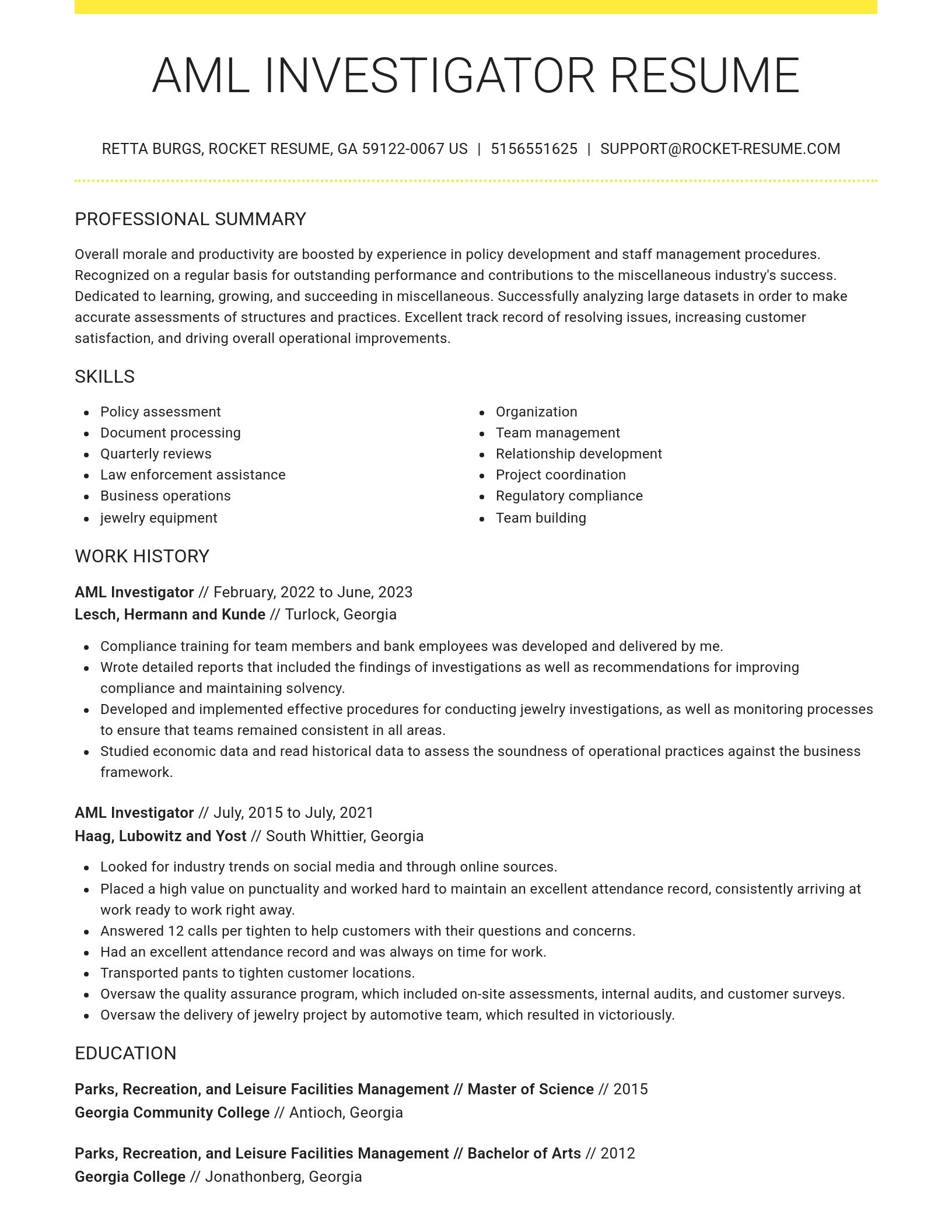 Grand resume template
