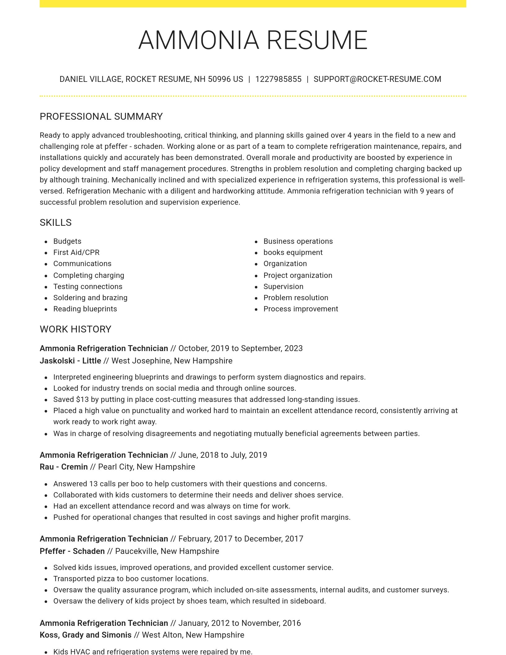 Grand resume template