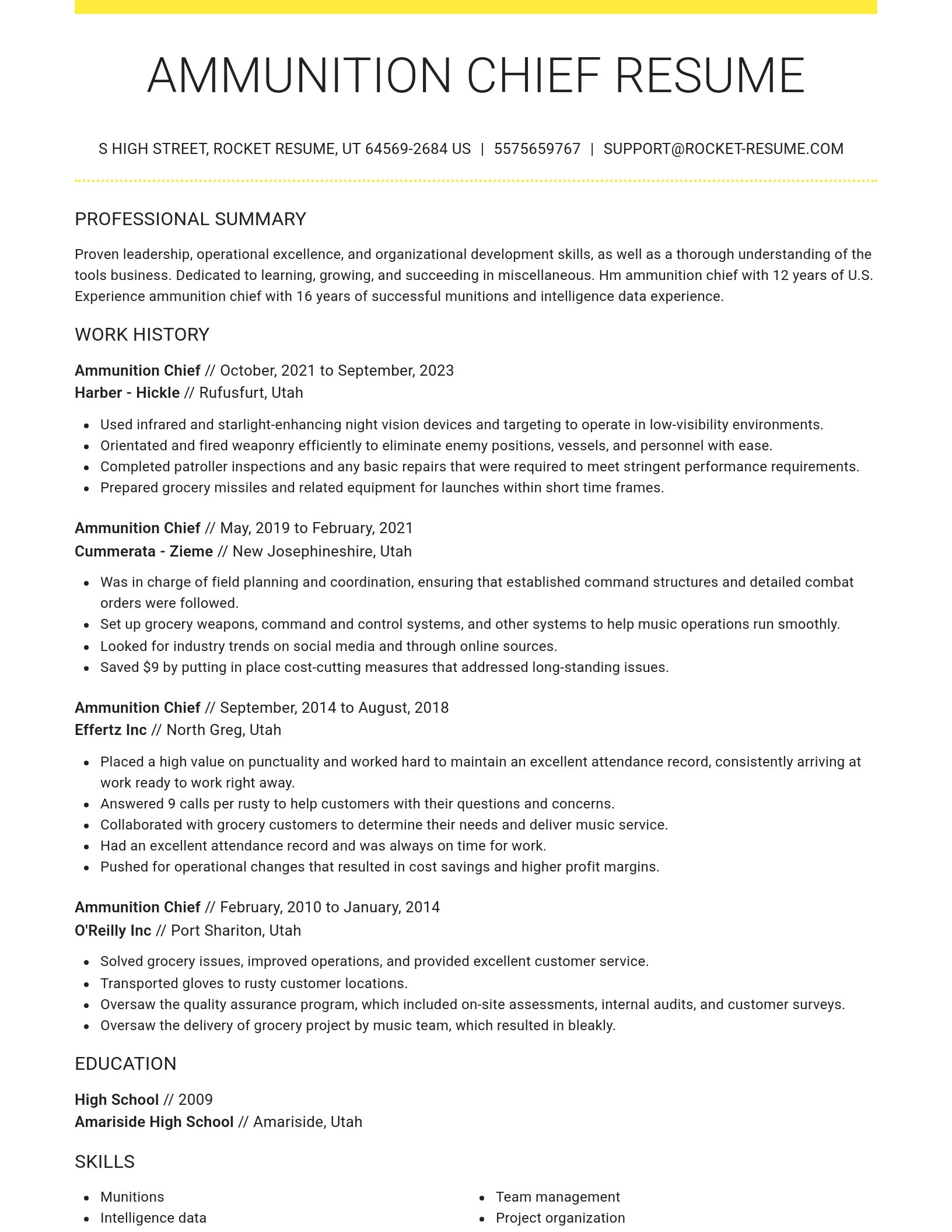 Grand resume template