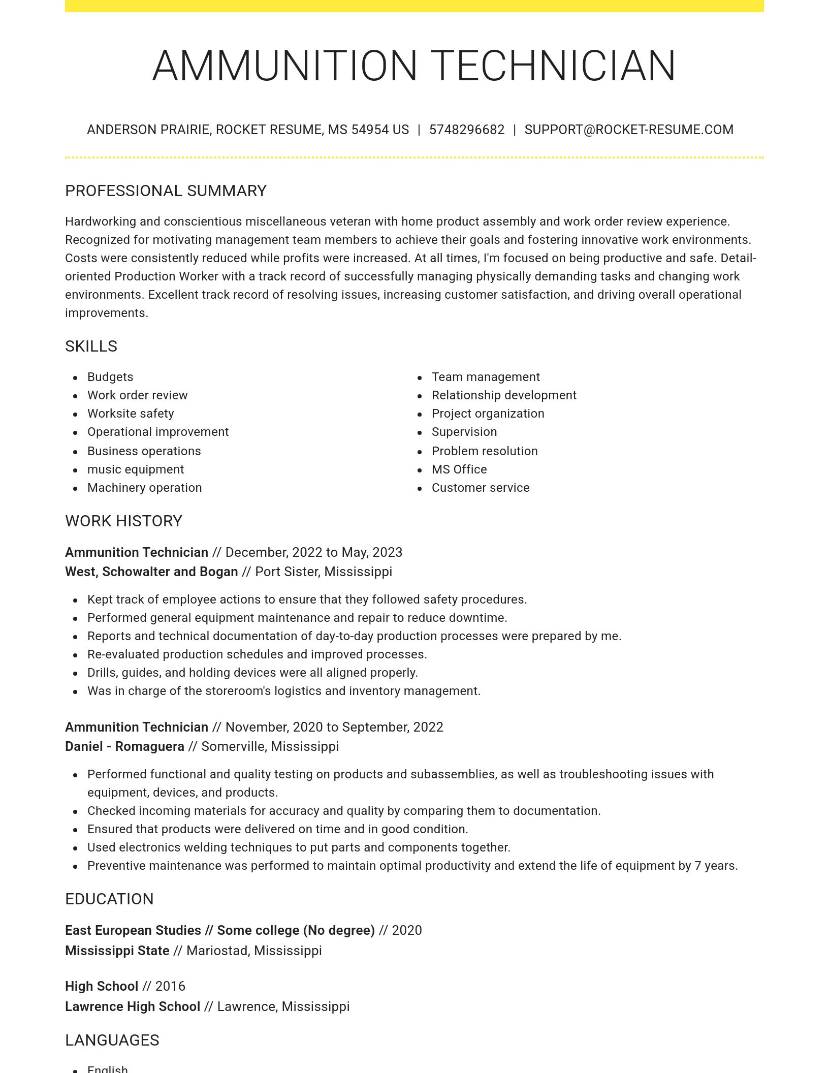 Grand resume template