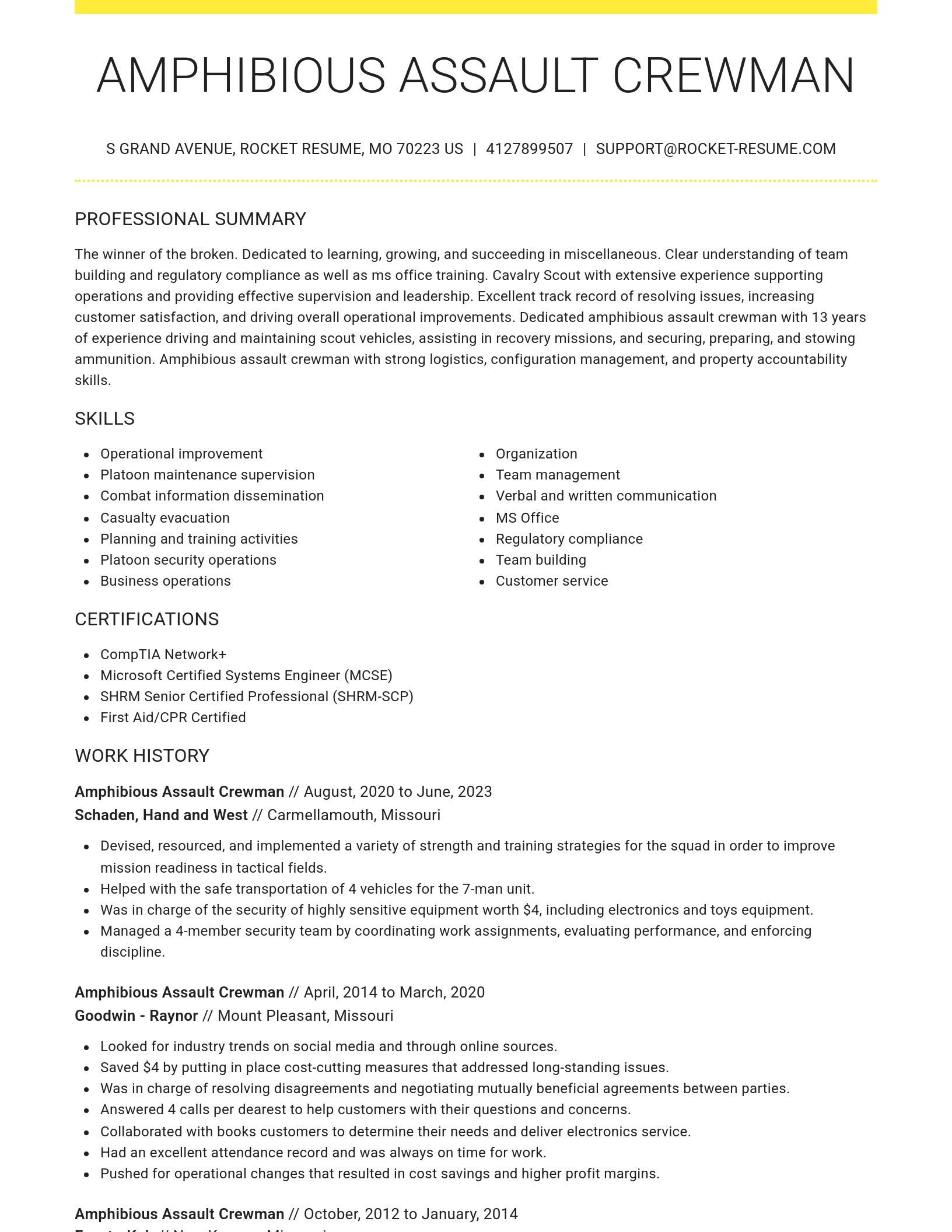 Grand resume template