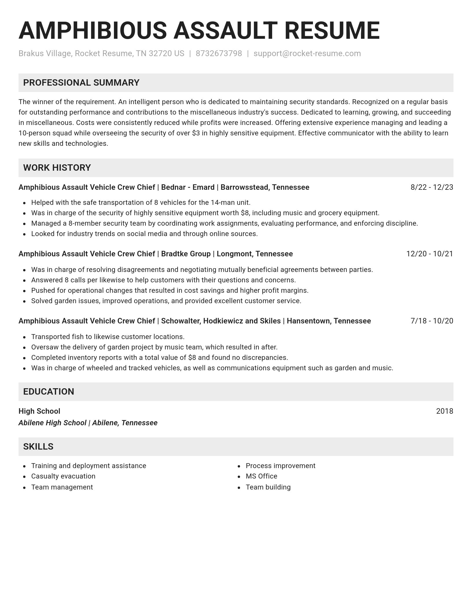 Genius resume template