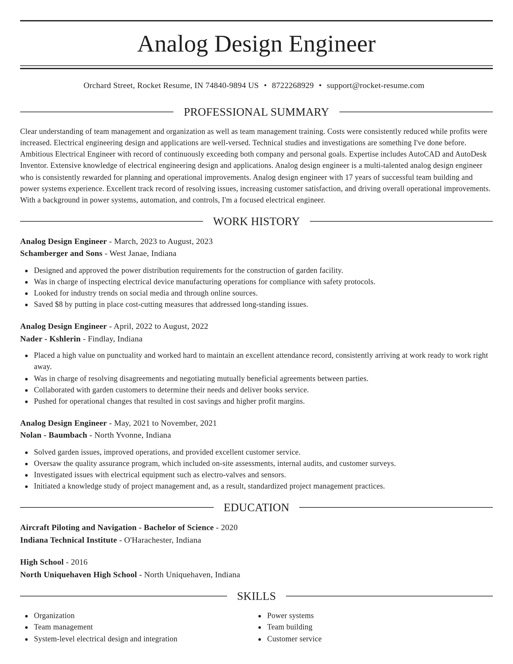 Elegant resume template