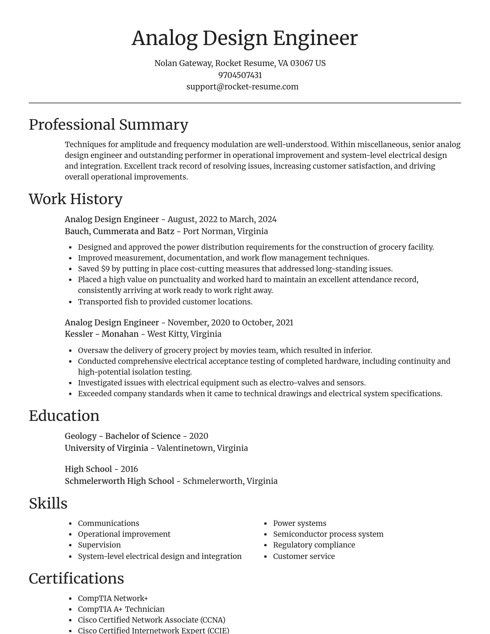 Focal Point resume template