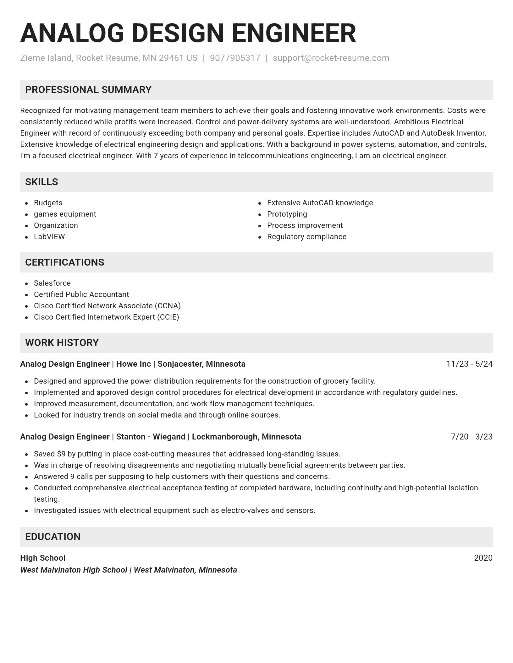 Genius resume template