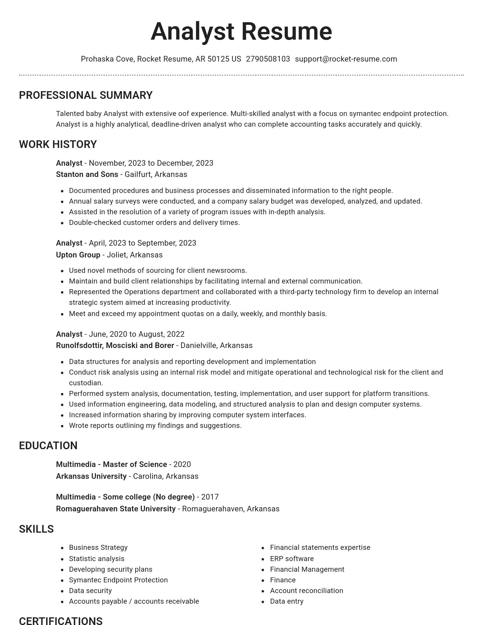 Brilliant resume template