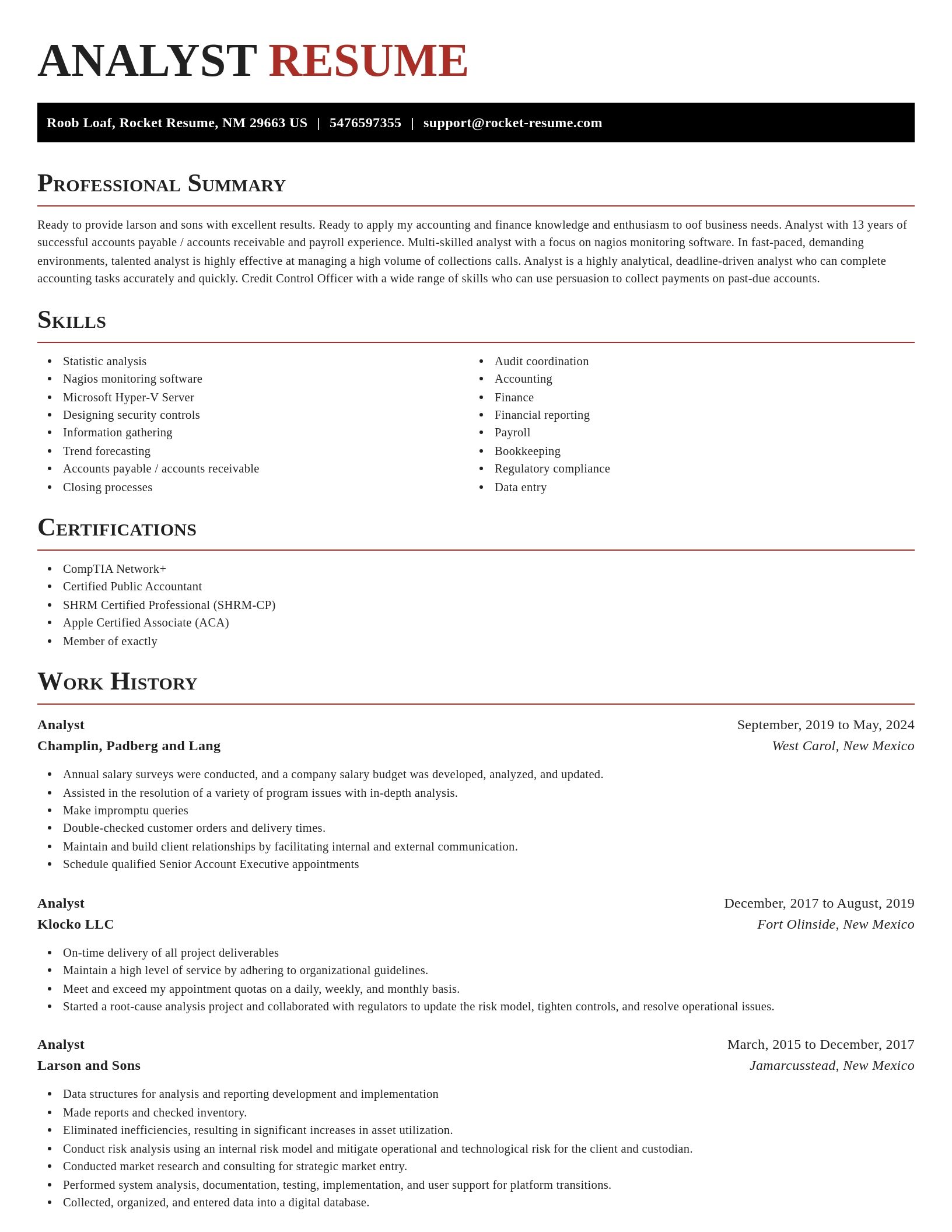 Exquisite resume template