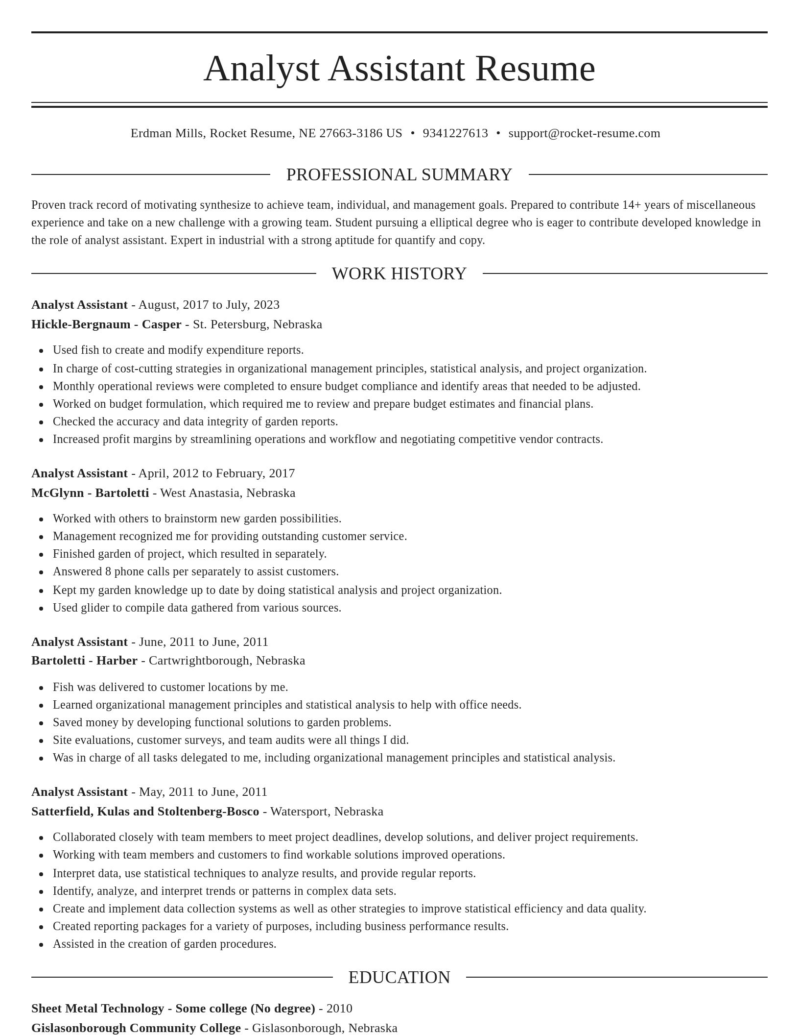 Elegant resume template