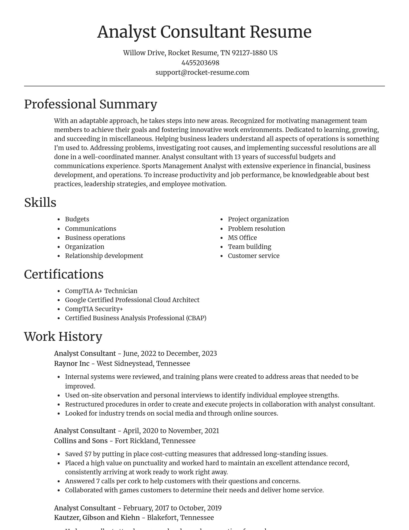 Focal Point resume template
