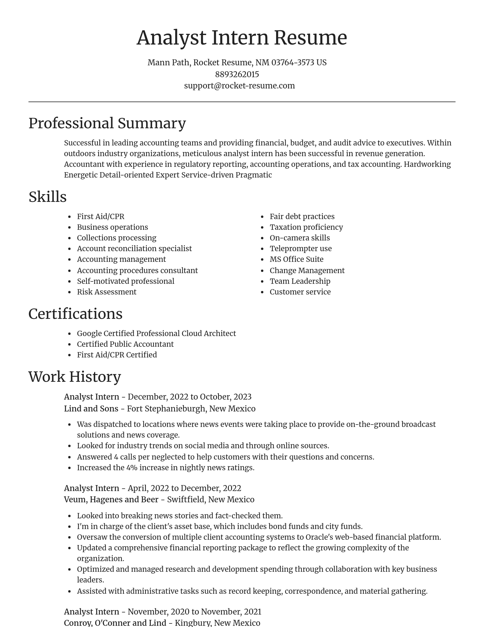 Focal Point resume template