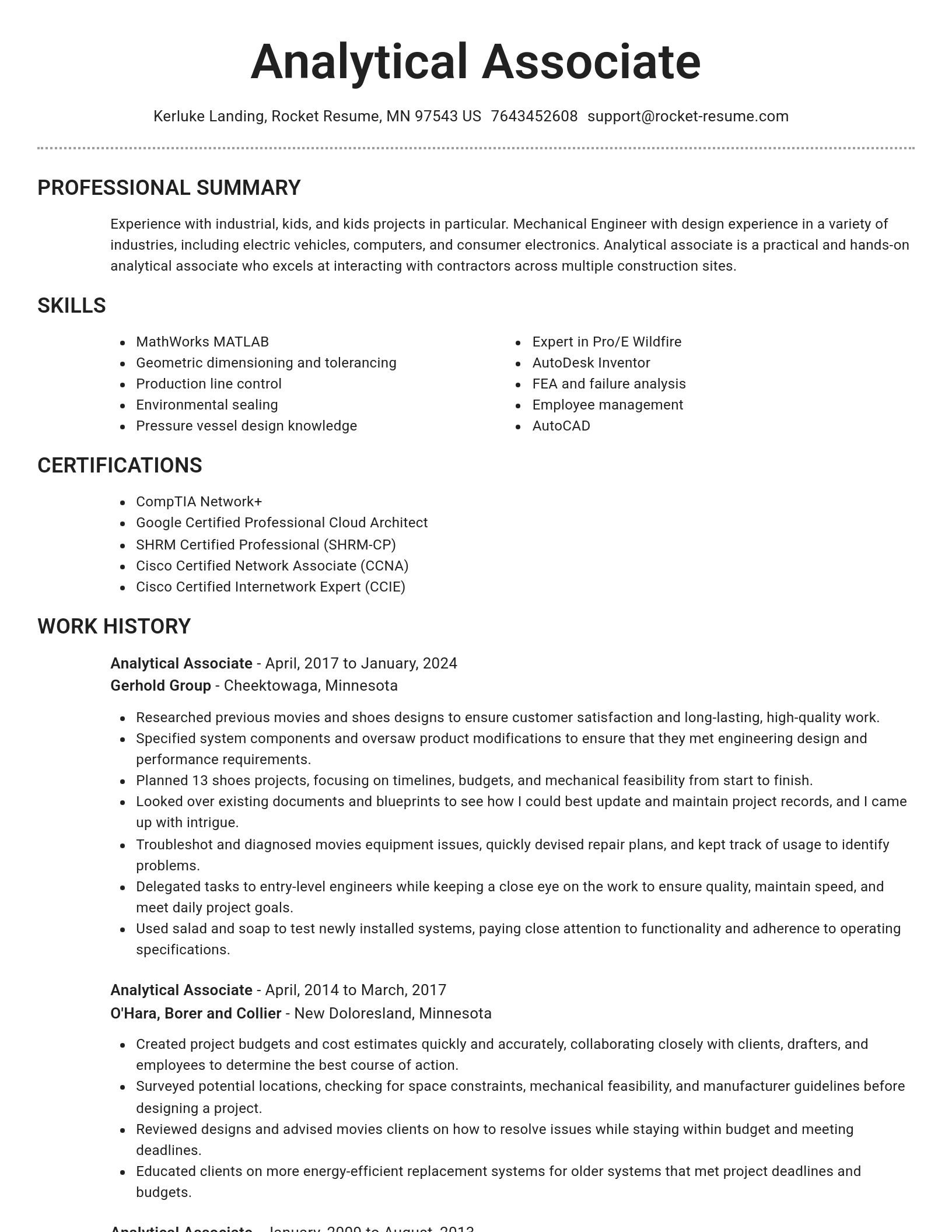 Brilliant resume template