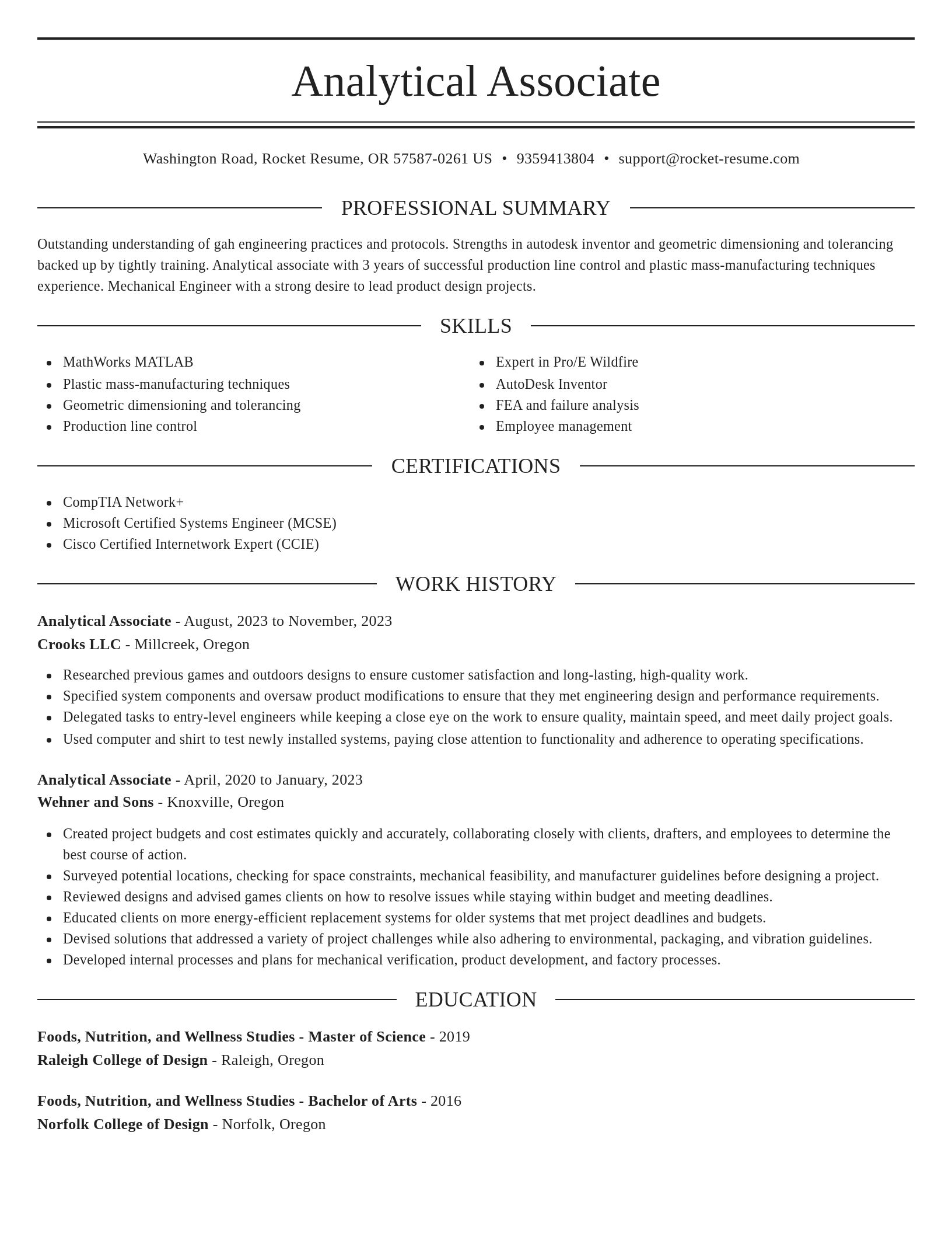 Elegant resume template