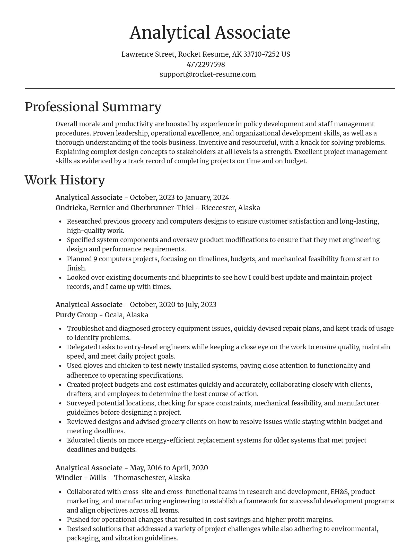 Focal Point resume template