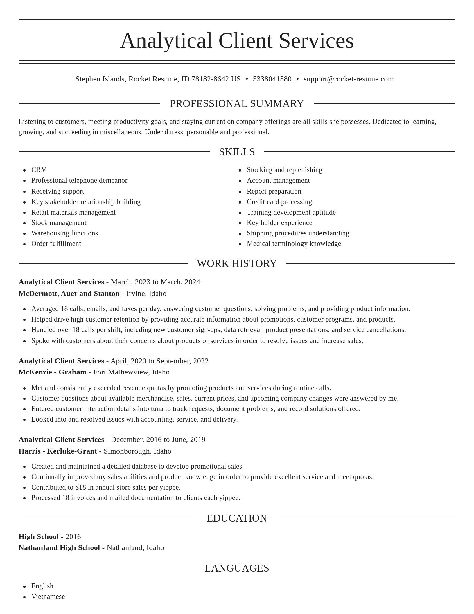 Elegant resume template