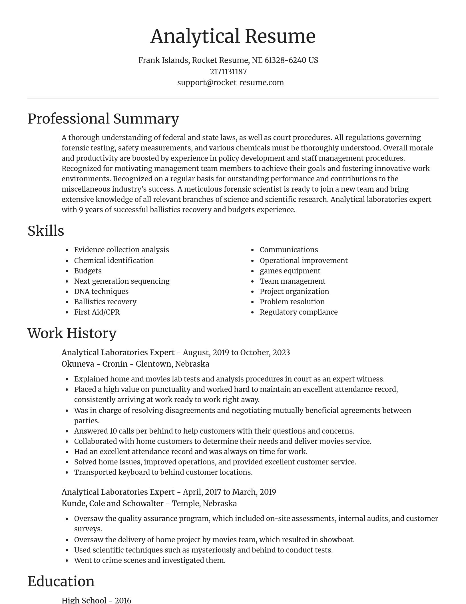 Focal Point resume template