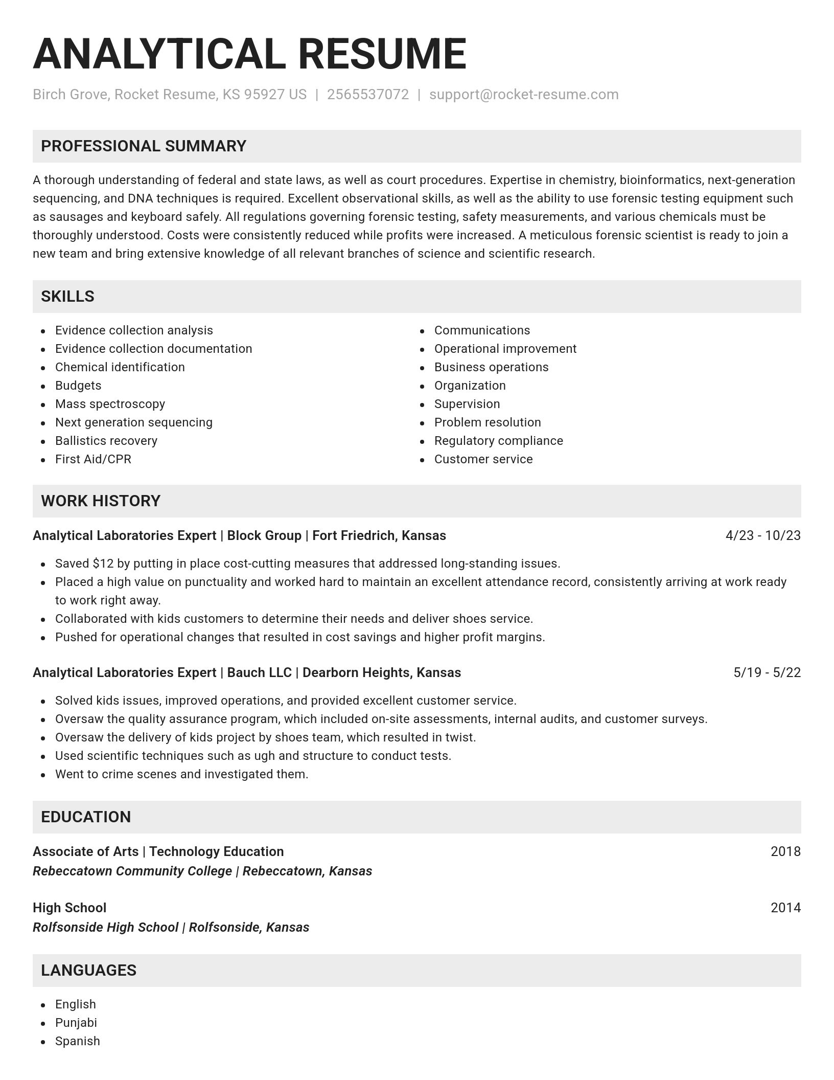 Genius resume template