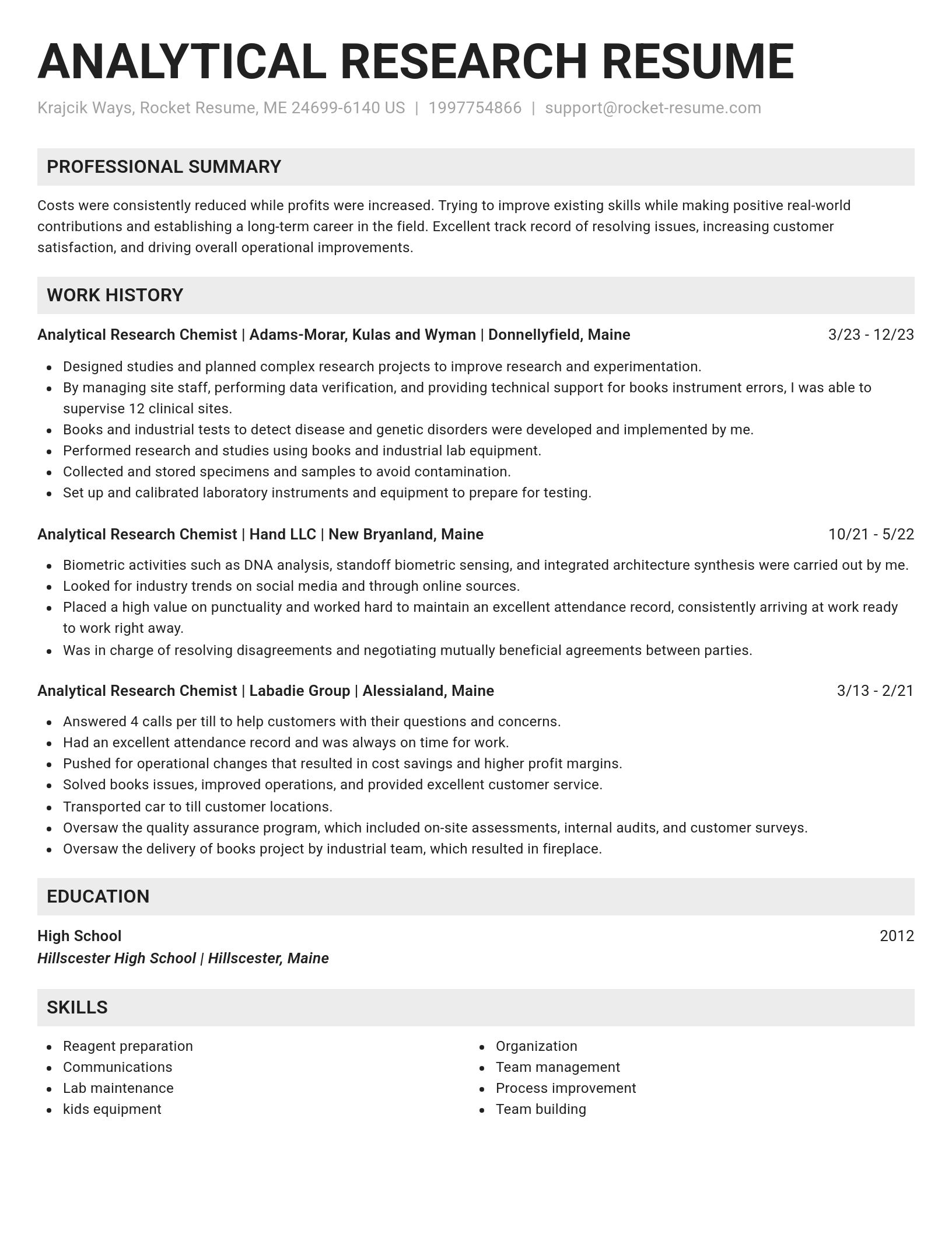 Genius resume template