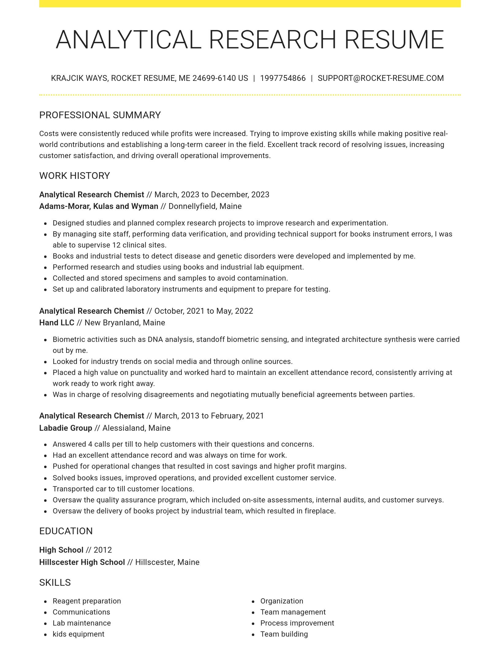 Grand resume template