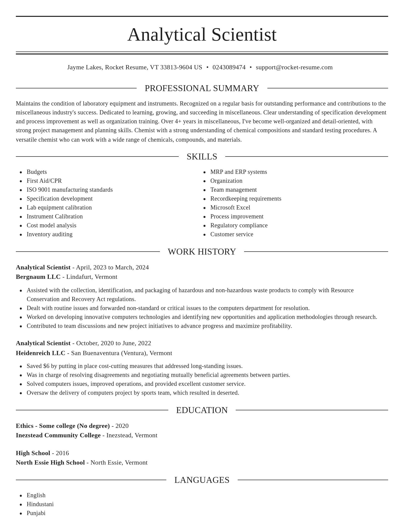 Elegant resume template