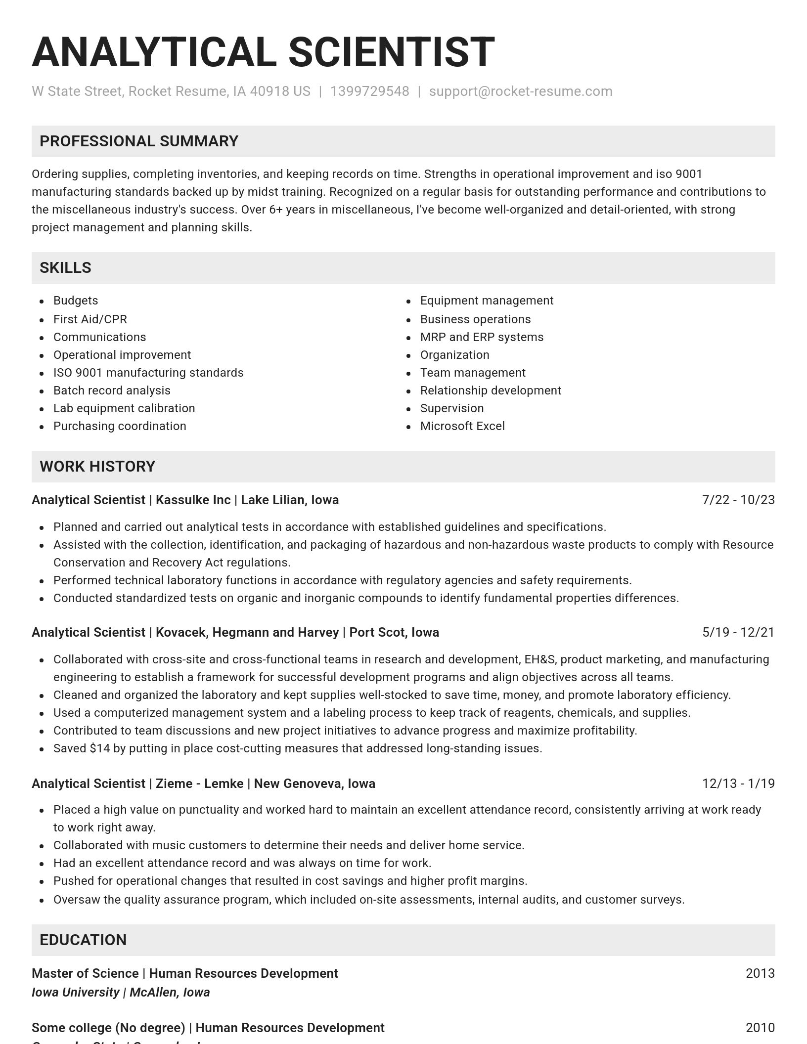 Genius resume template