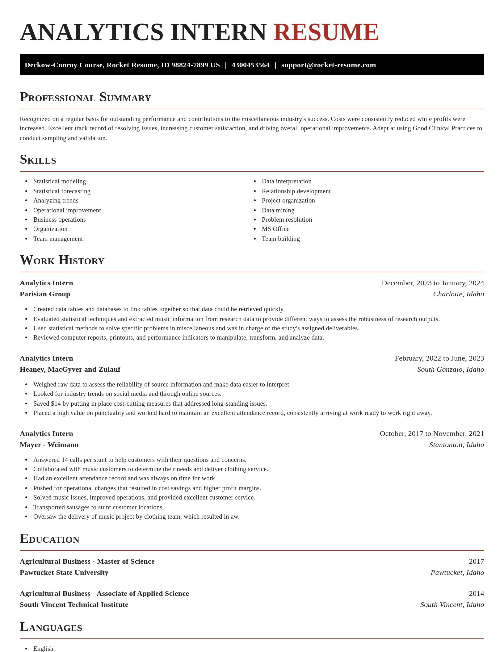 Exquisite resume template