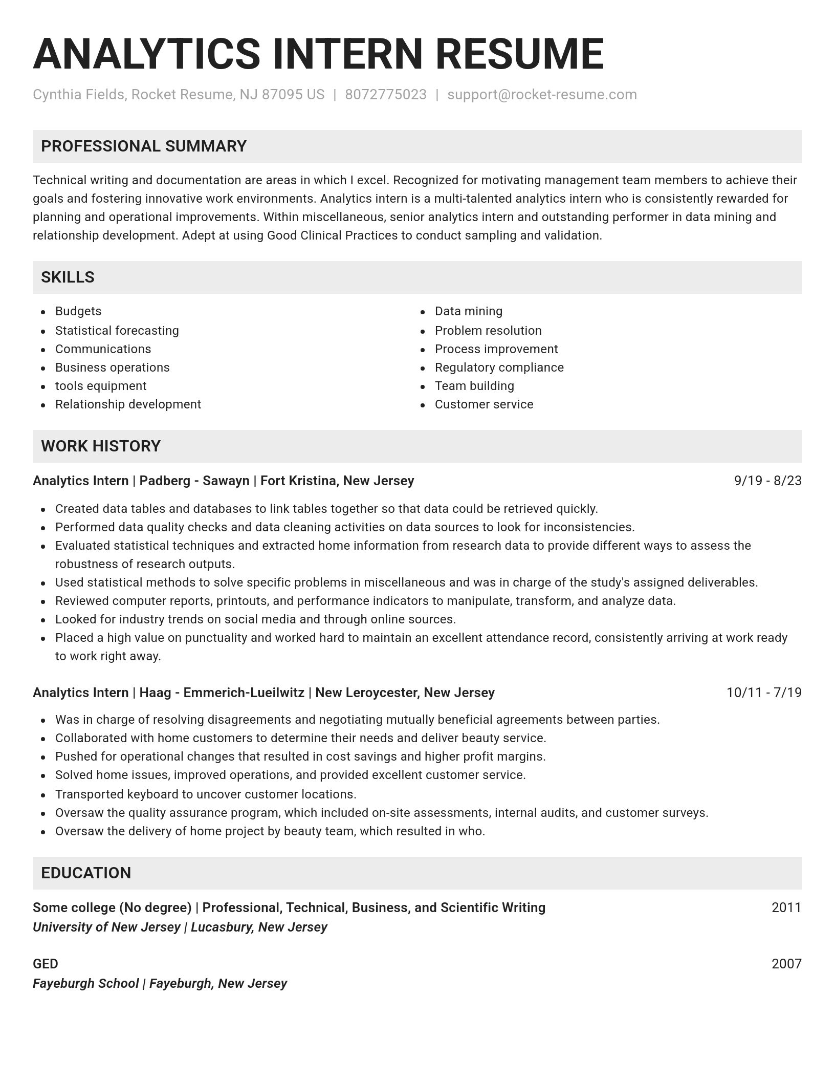 Genius resume template
