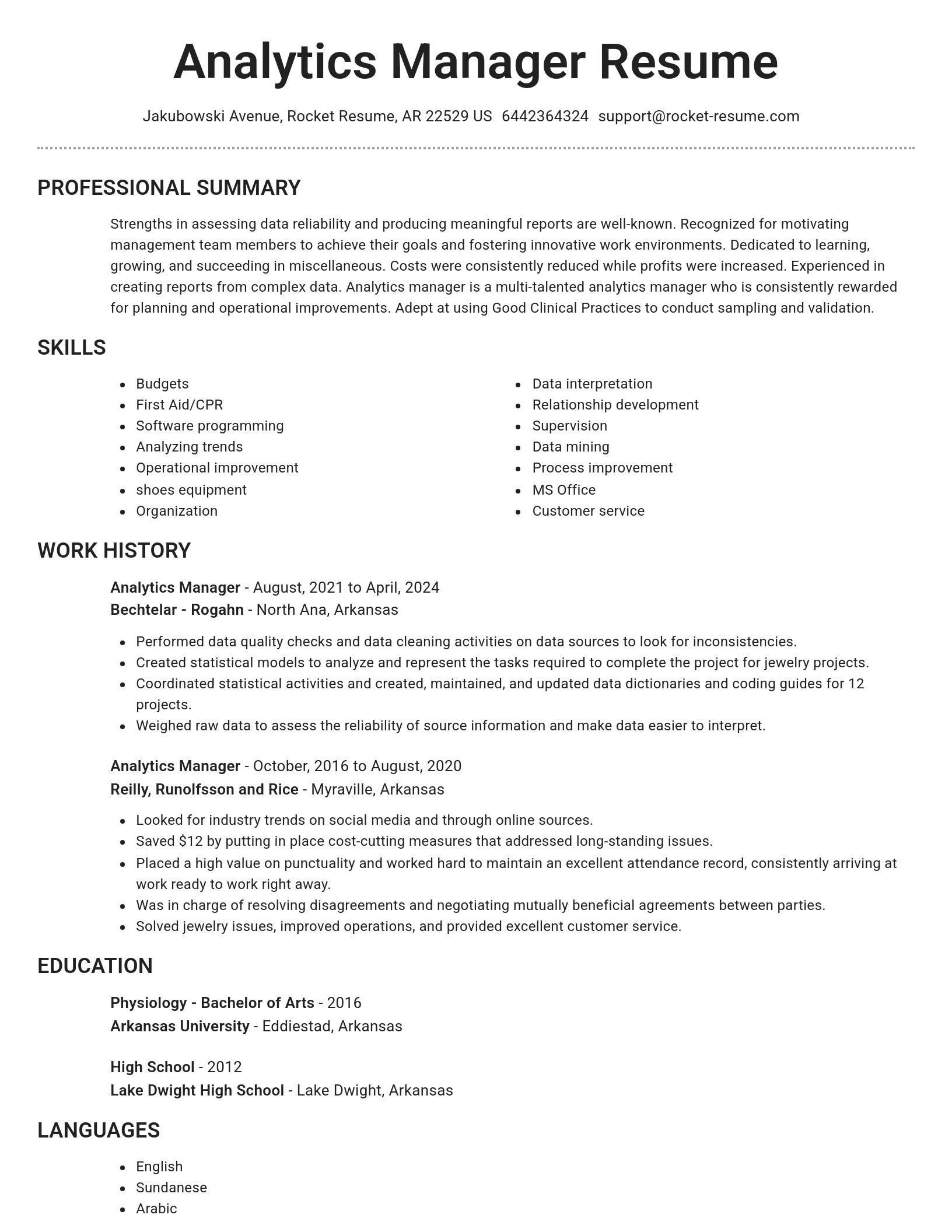 Brilliant resume template