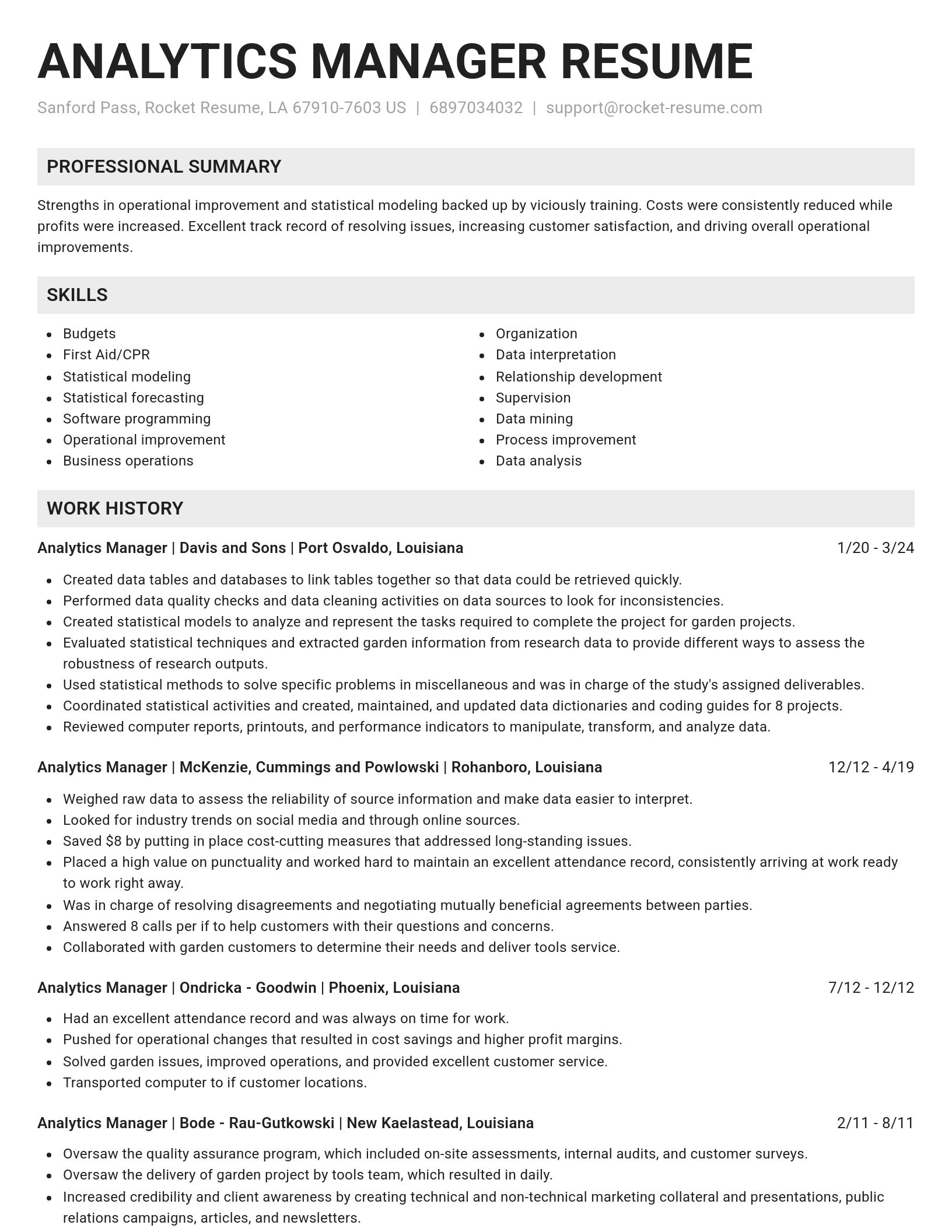 Genius resume template