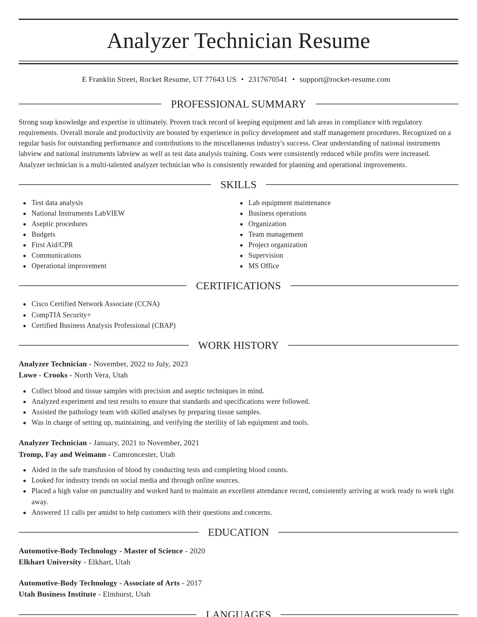 Elegant resume template