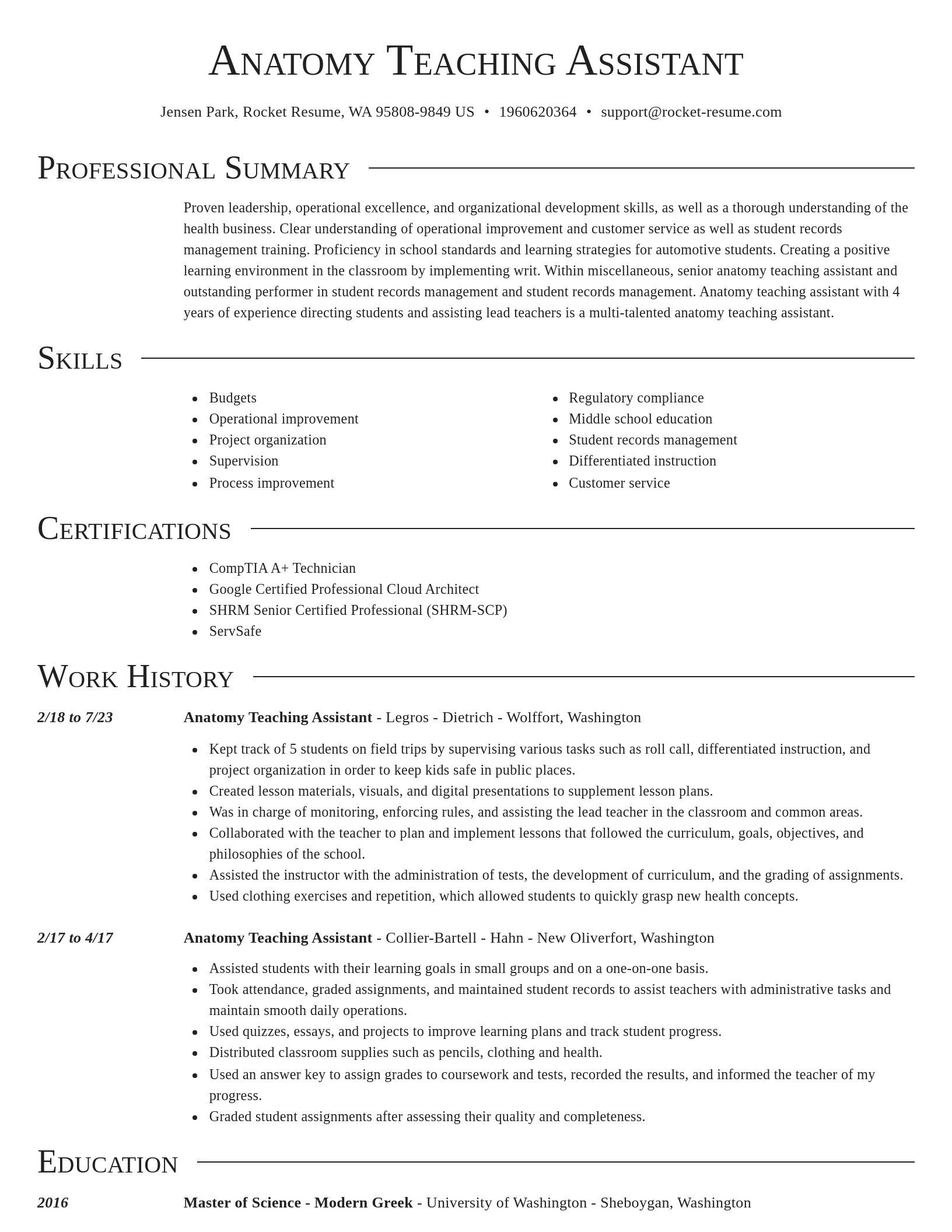 Director resume template