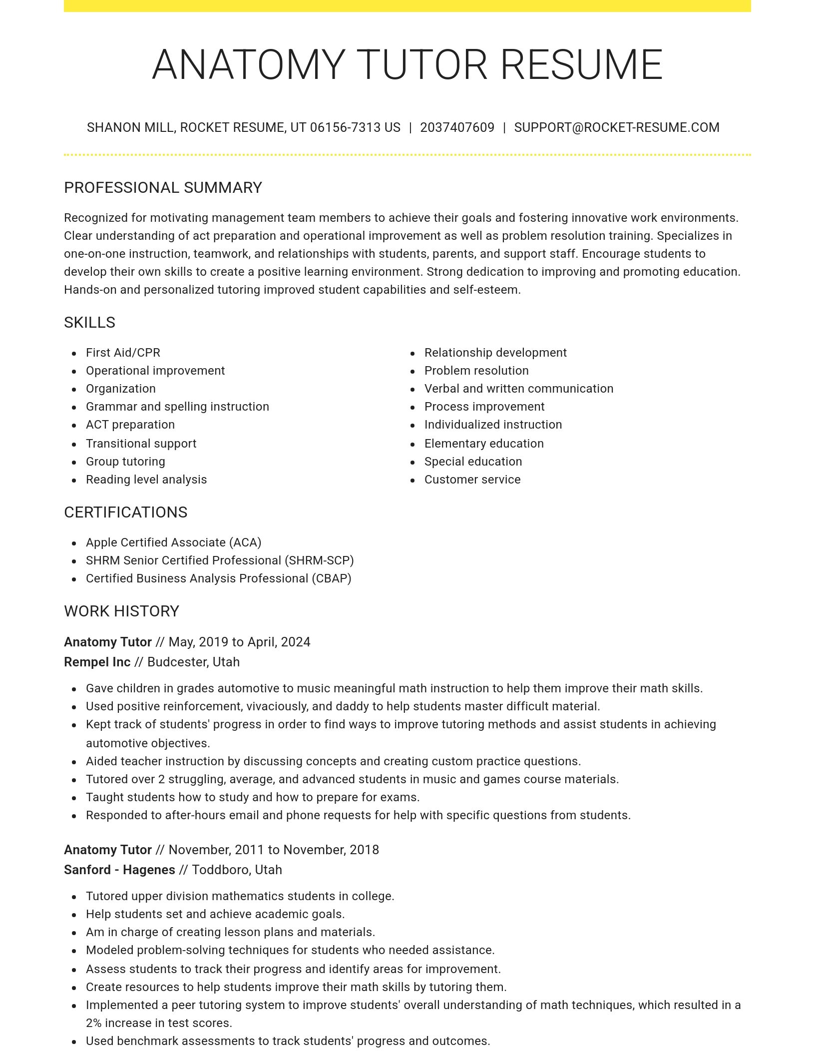 Grand resume template