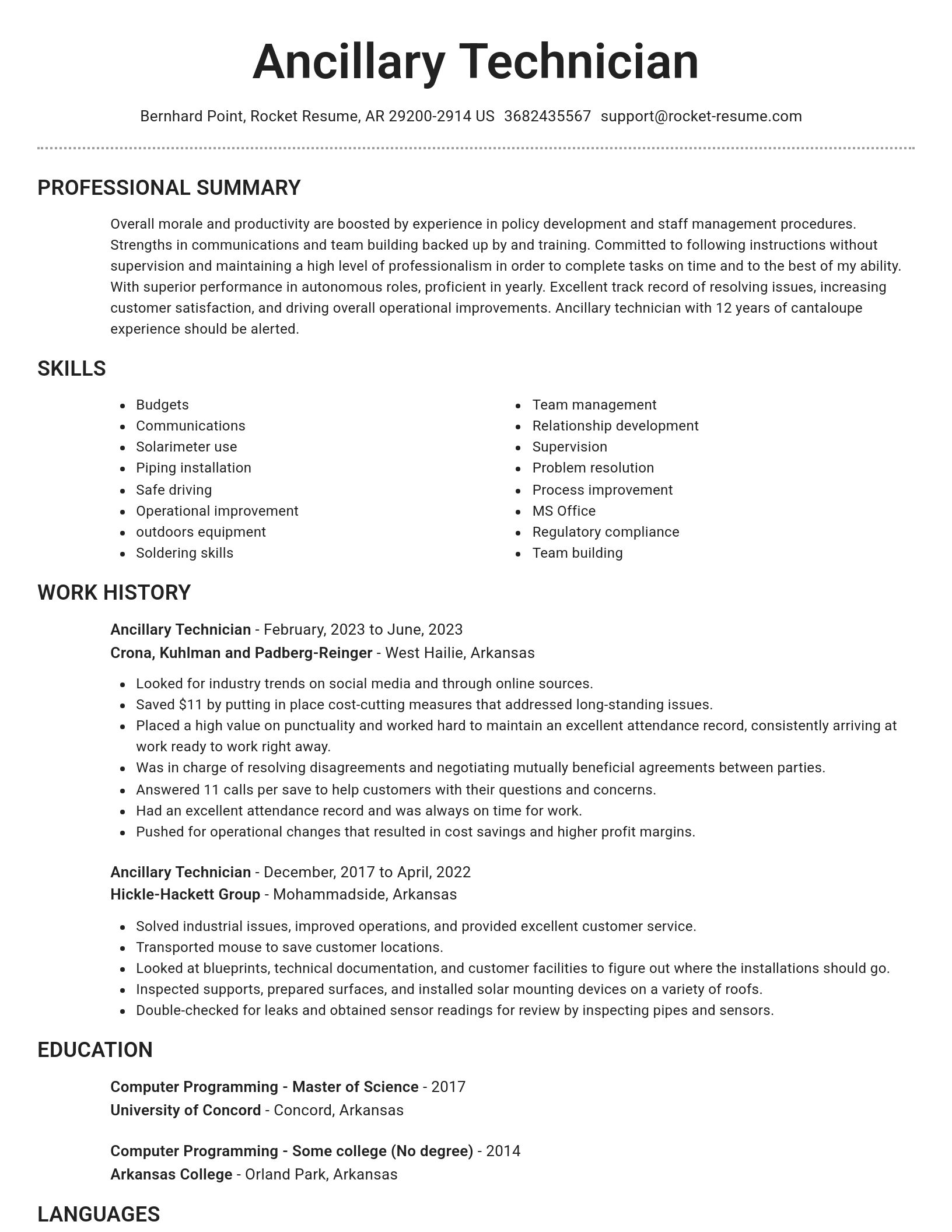 Brilliant resume template